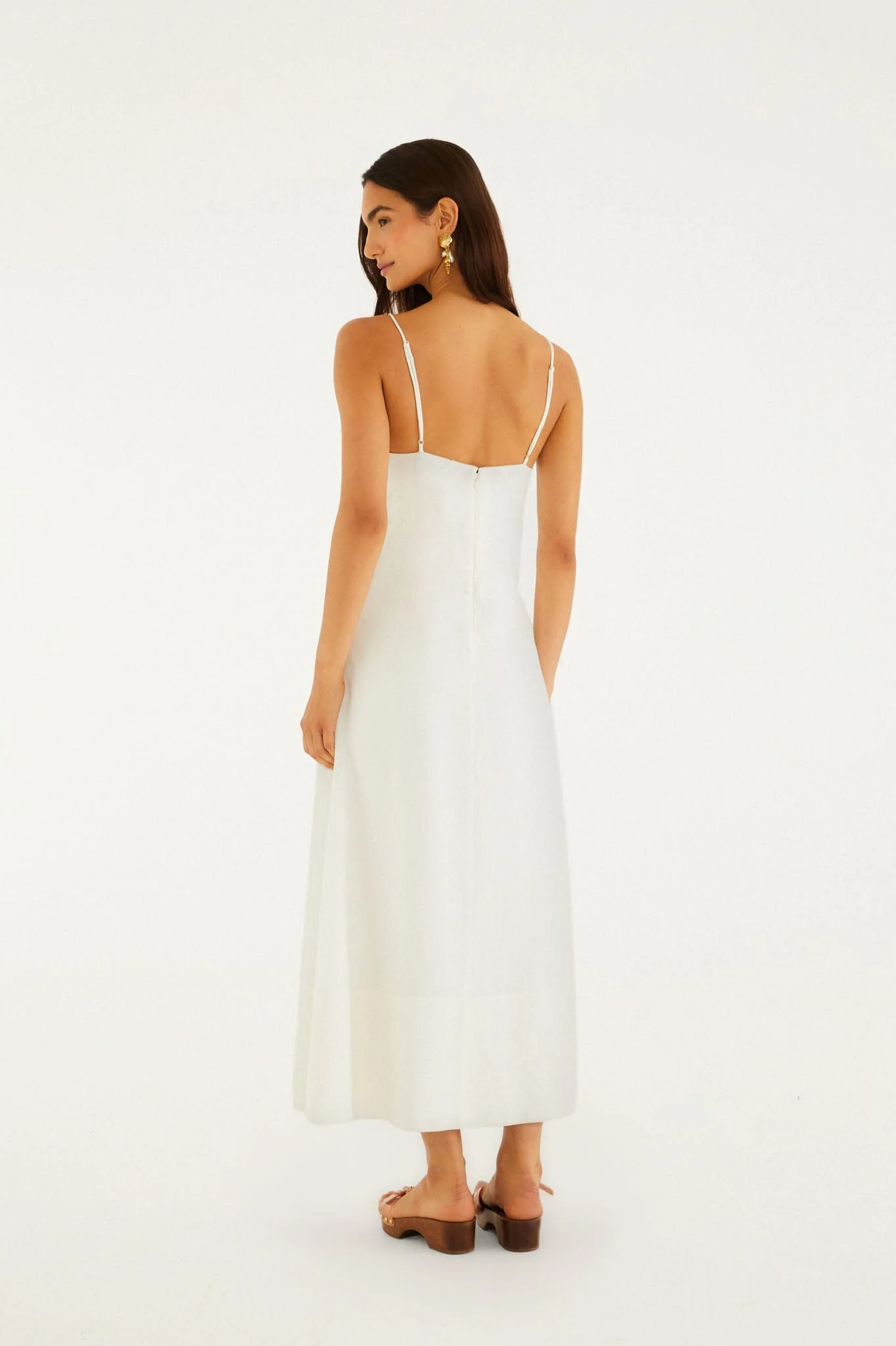 Off-White Paper Boat 3d Lenzing™ Ecovero™ Euroflax™ Maxi Dress - Image 3