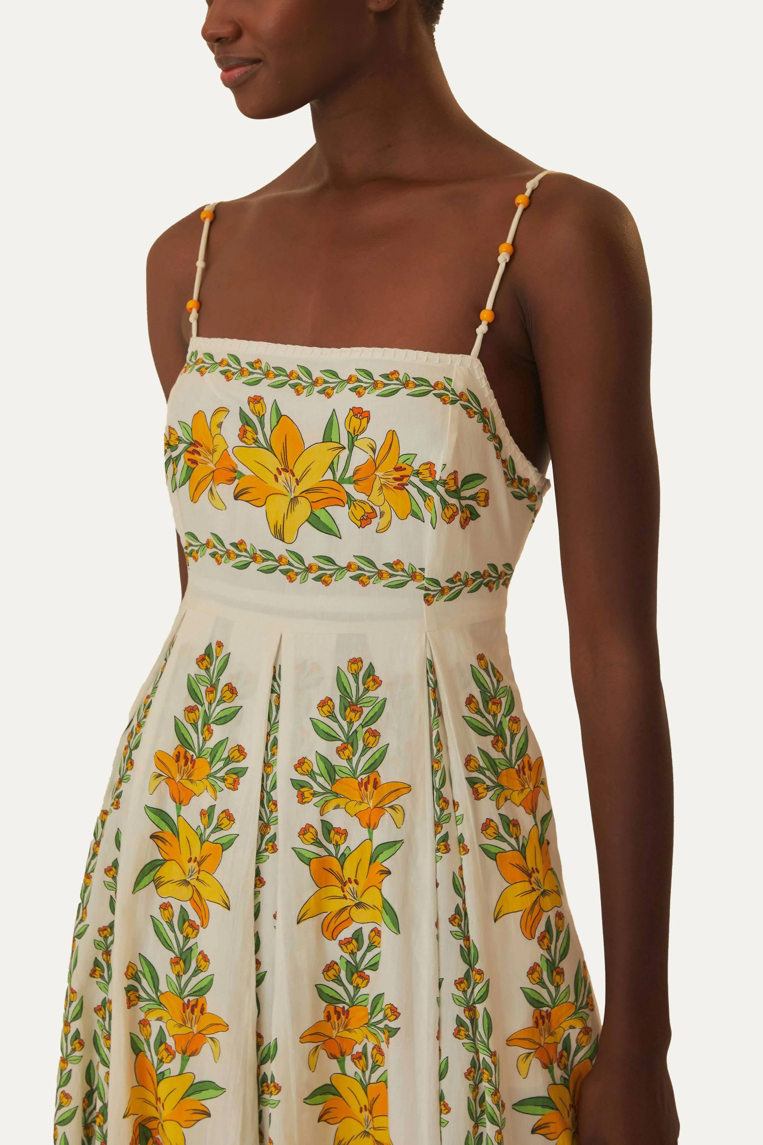 Off-White Tropical Lightness Sleeveless Maxi Dress - Image 3