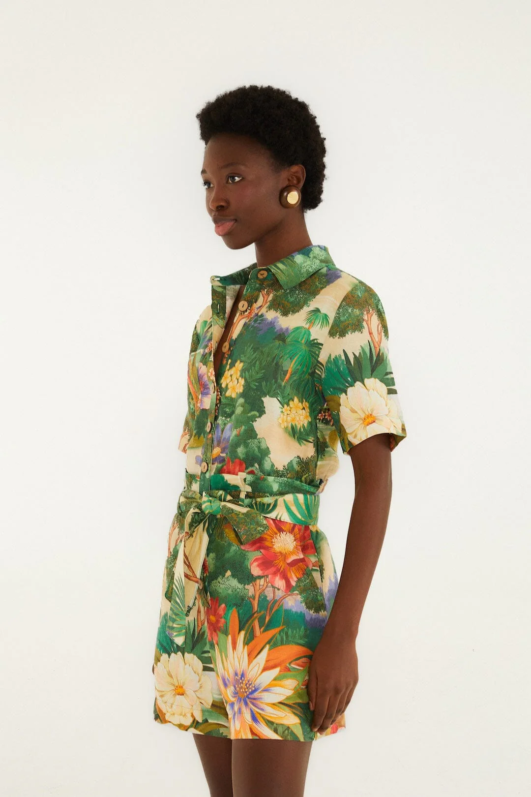 Multicolor Oriental Garden Lenzing™ Ecovero™ Euroflax™ Romper - Image 5