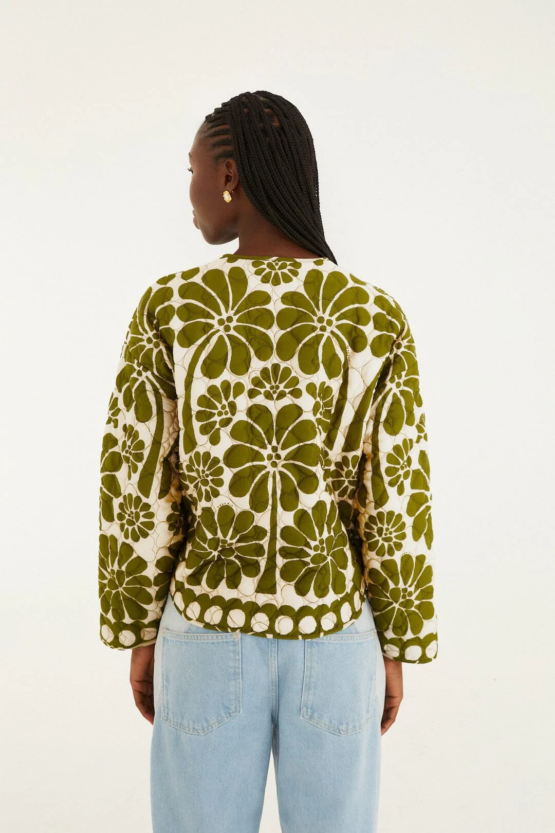Green Palermo Pockets Quilted Jacket - Image 3