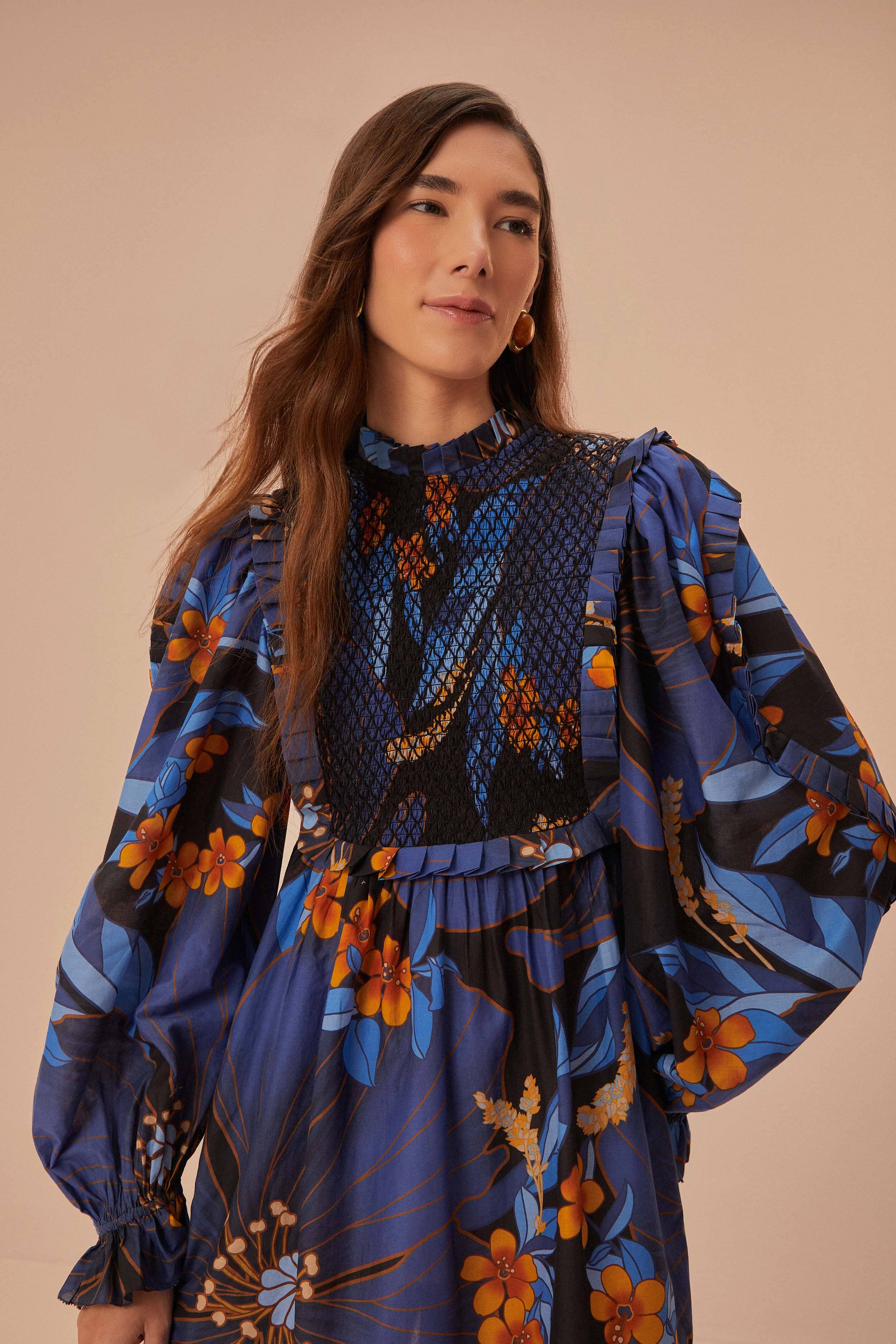 Black Pietra Floral Mini Dress - Image 2