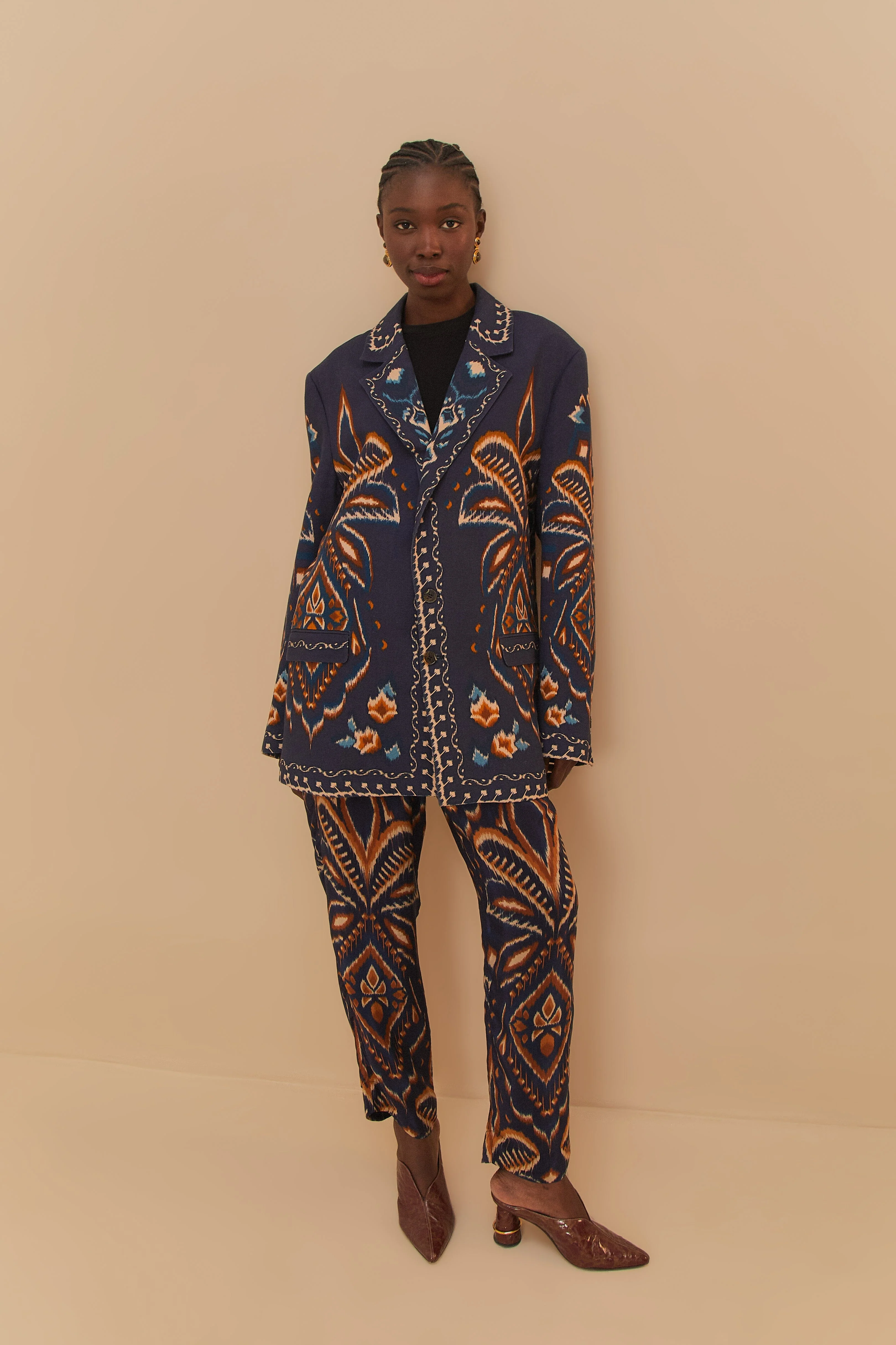 Blue Pineapple Ikat Blazer - Image 2