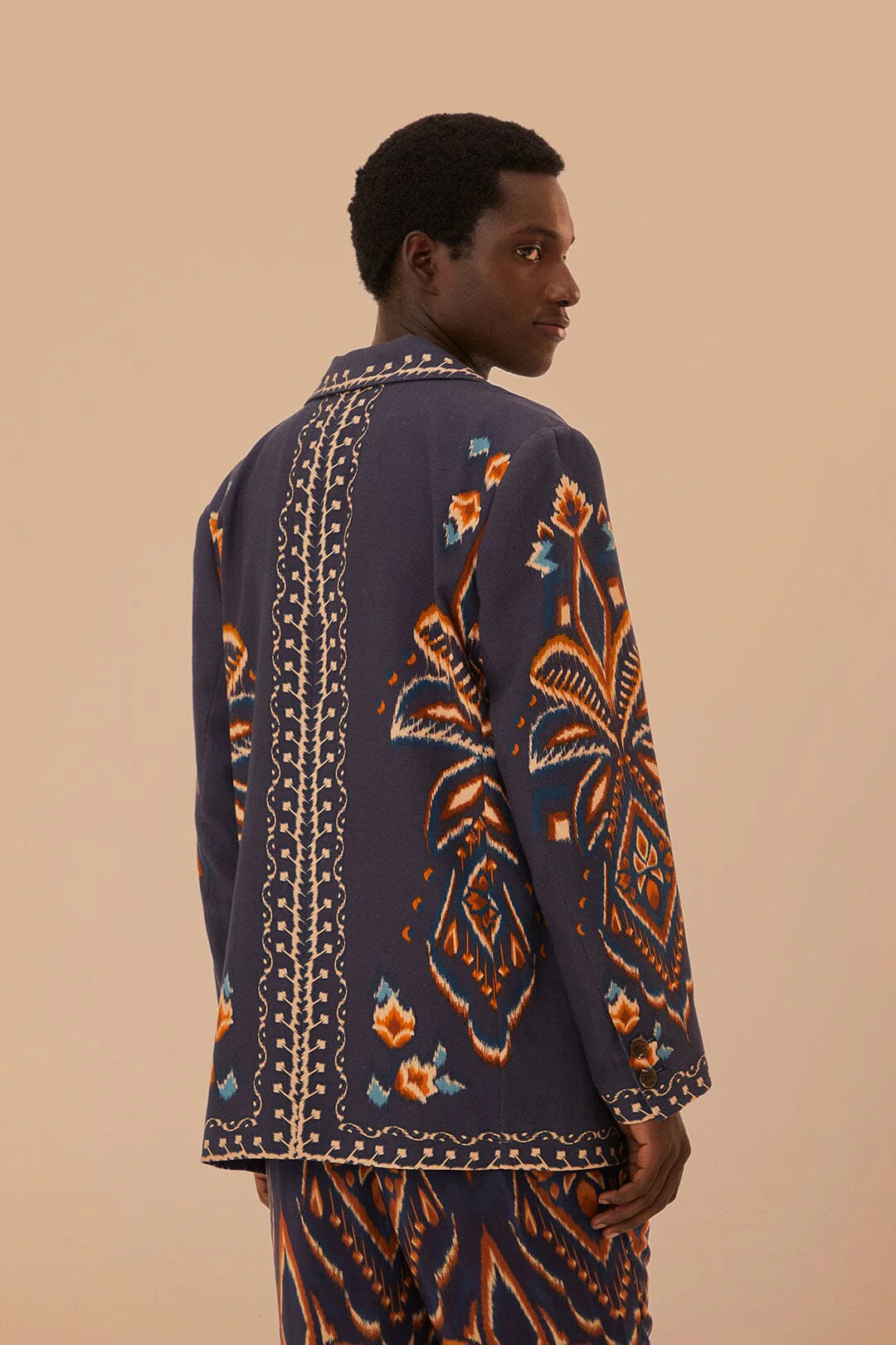 Blue Pineapple Ikat Blazer - Image 6