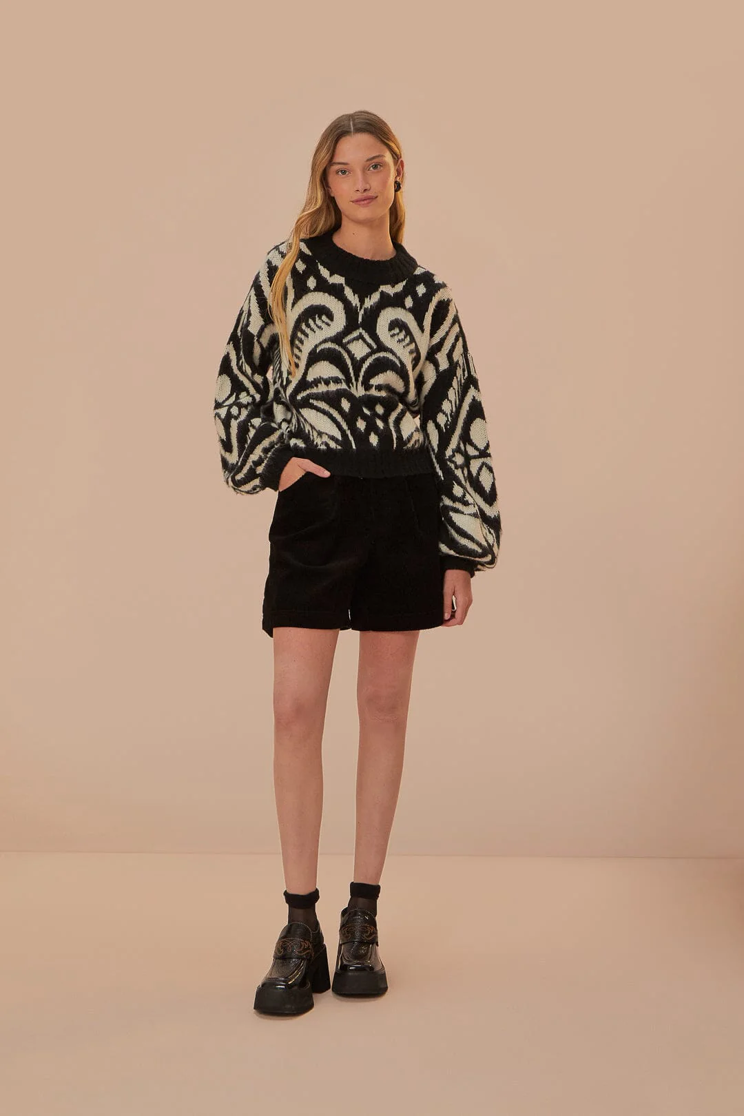 Pineapple Ikat Knit Sweater - Image 2
