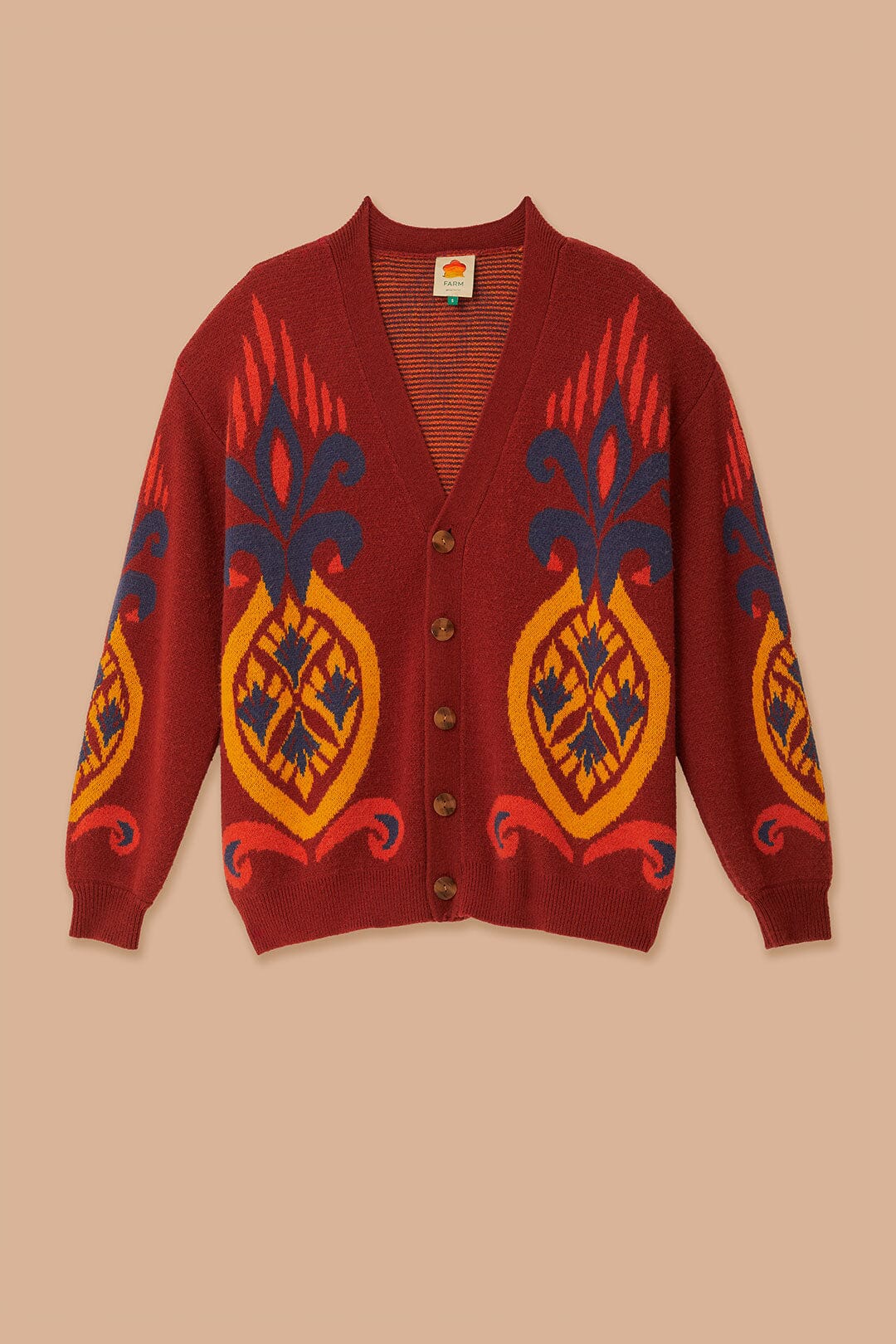 Red Pineapple Knit Cardigan - Image 8