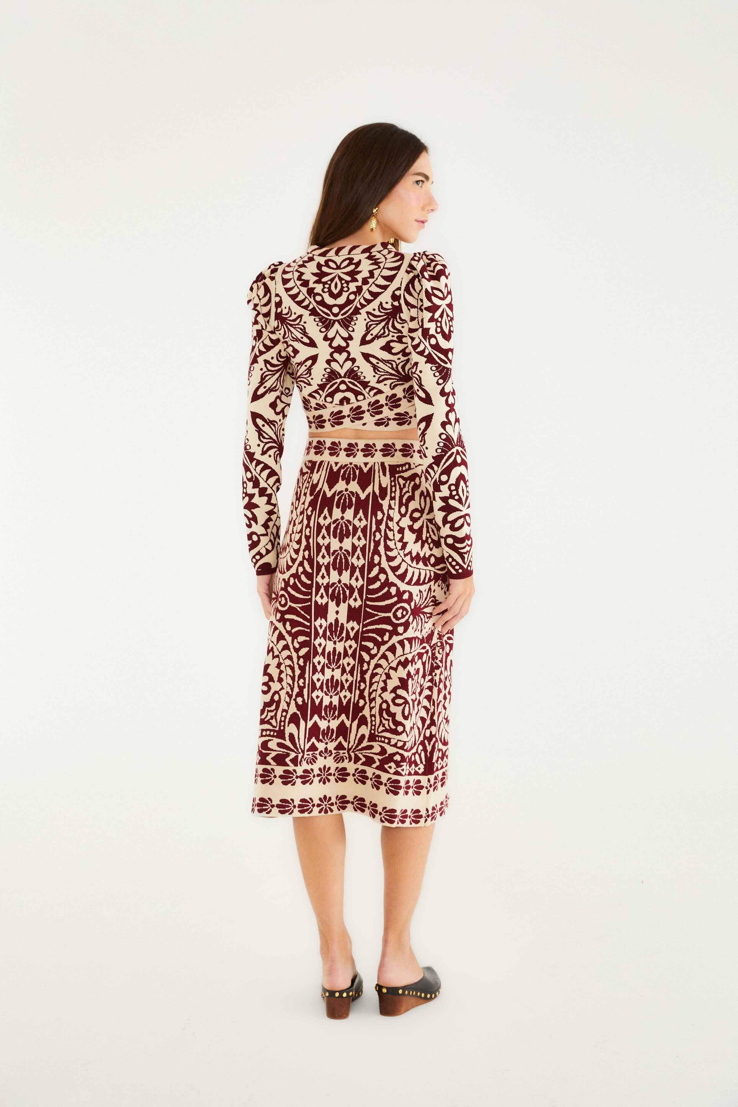 Pineapple Love Knit Midi Skirt - Image 4