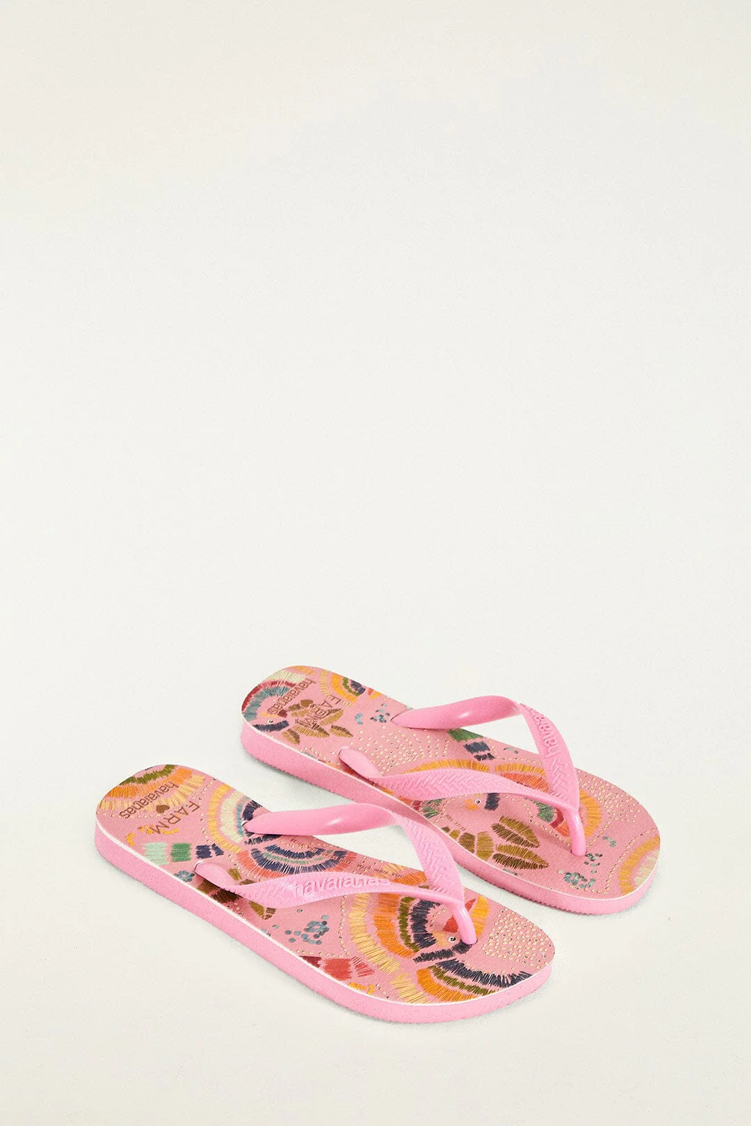 Pink Colorful Birds Havaianas Sandals - Image 2
