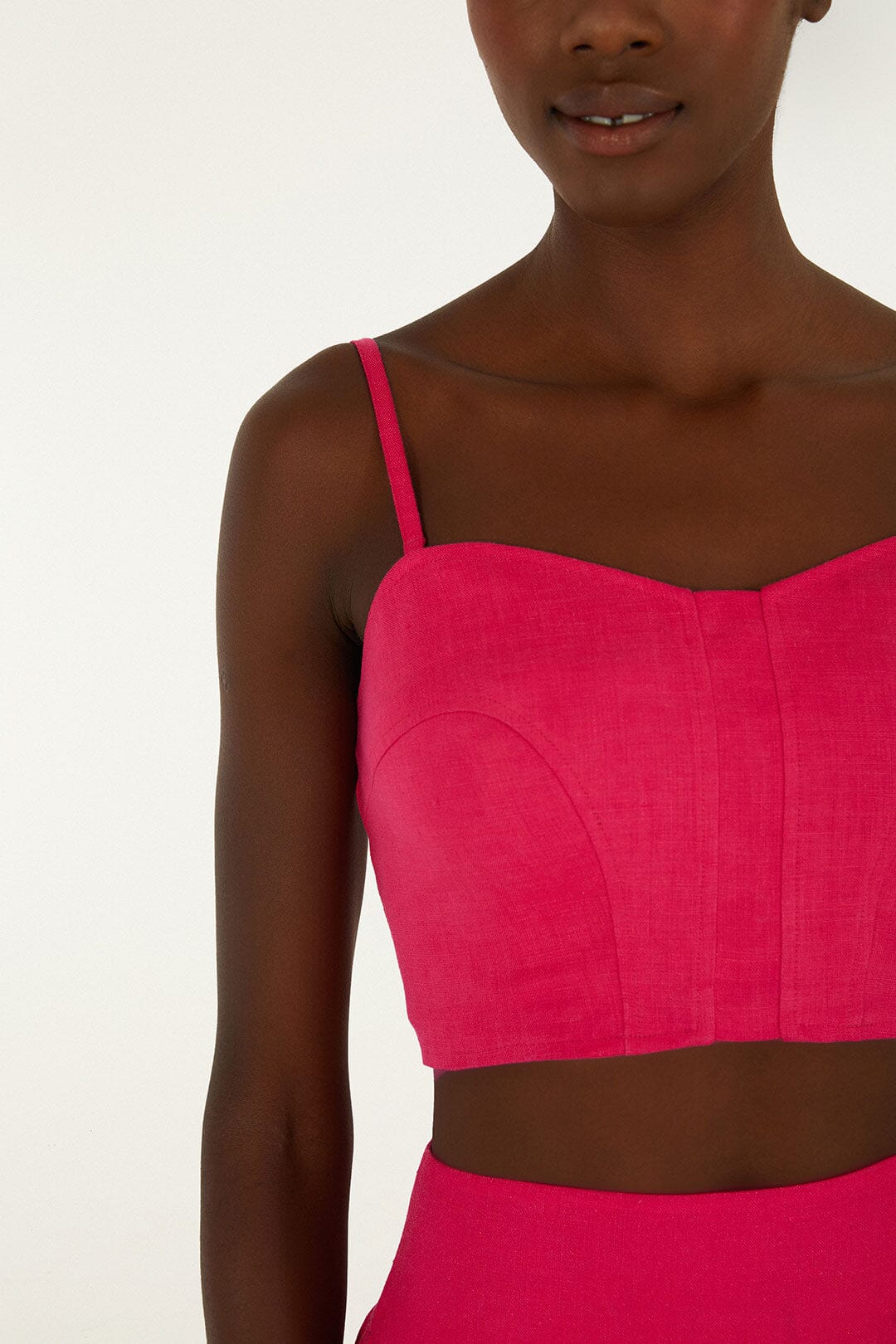 Pink Euroflax™ Premium Linen Corset Top - Image 2
