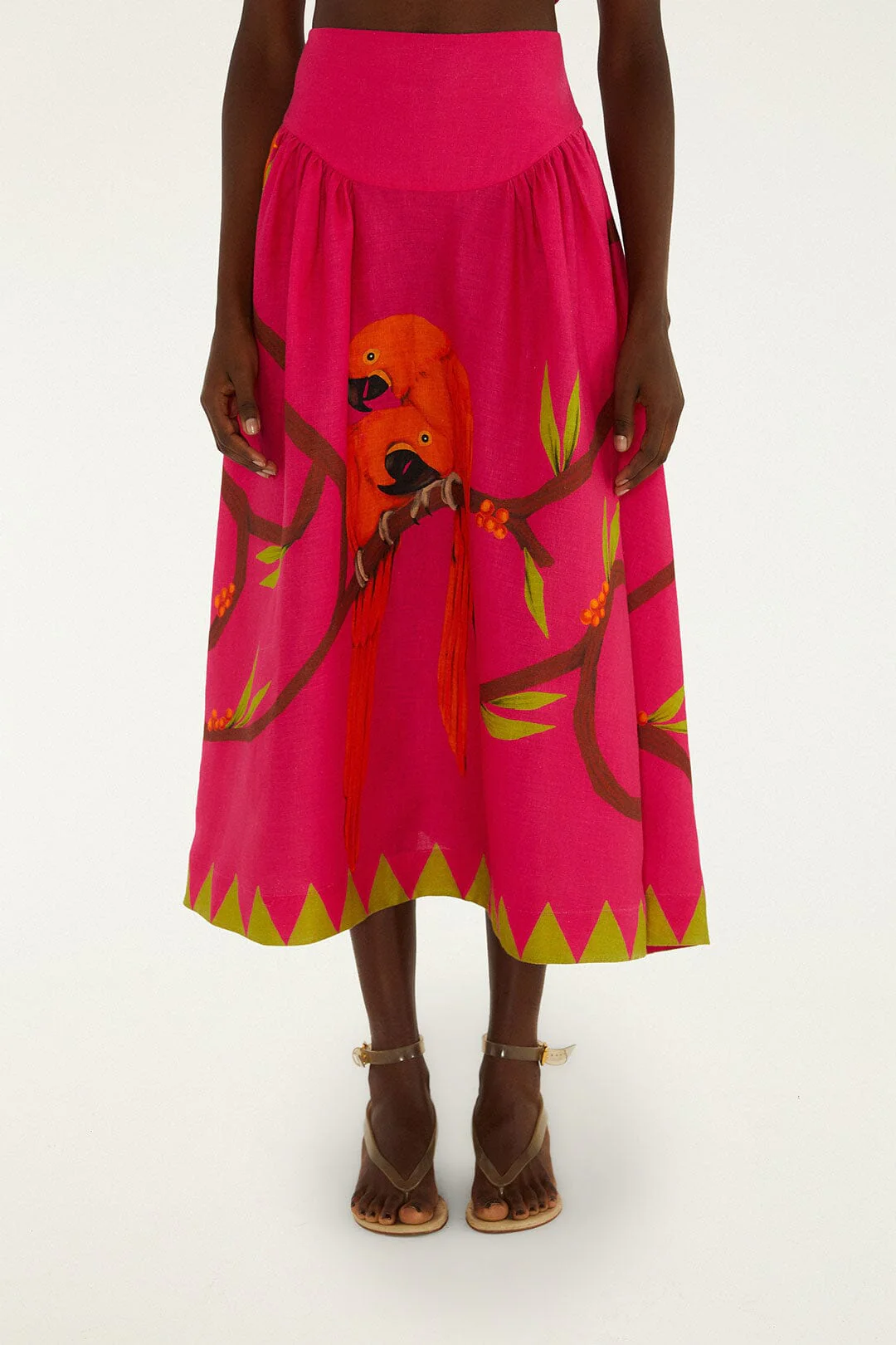 Pink Euroflax_x0099_ Premium Linen Maxi Skirt - Image 3