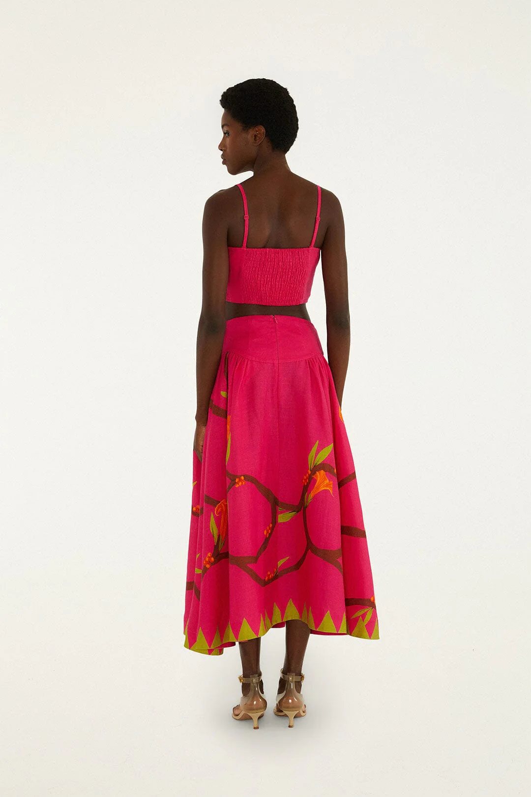 Pink Euroflax_x0099_ Premium Linen Maxi Skirt - Image 4