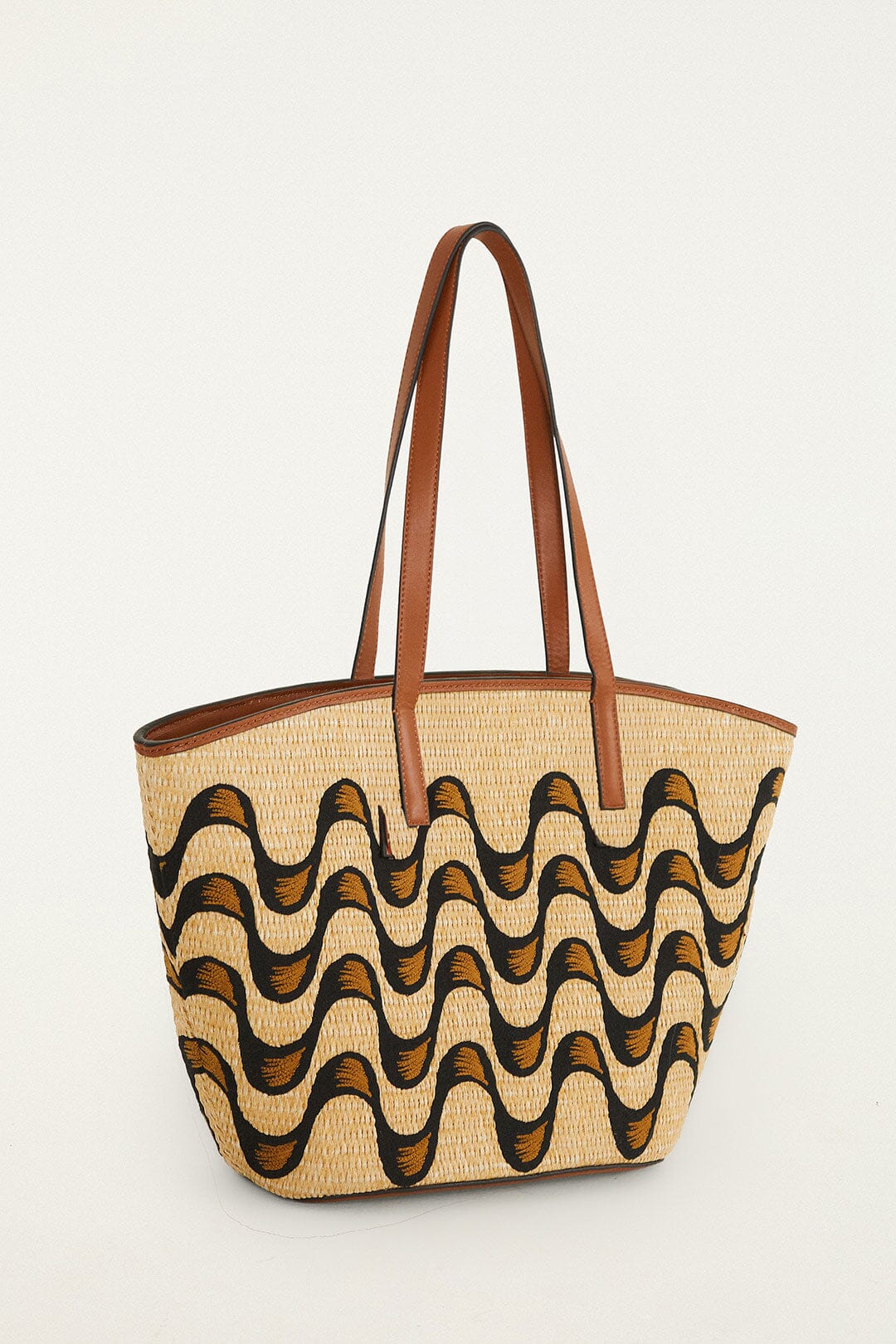 Raffia Basket Tote Bag Large - Image 3
