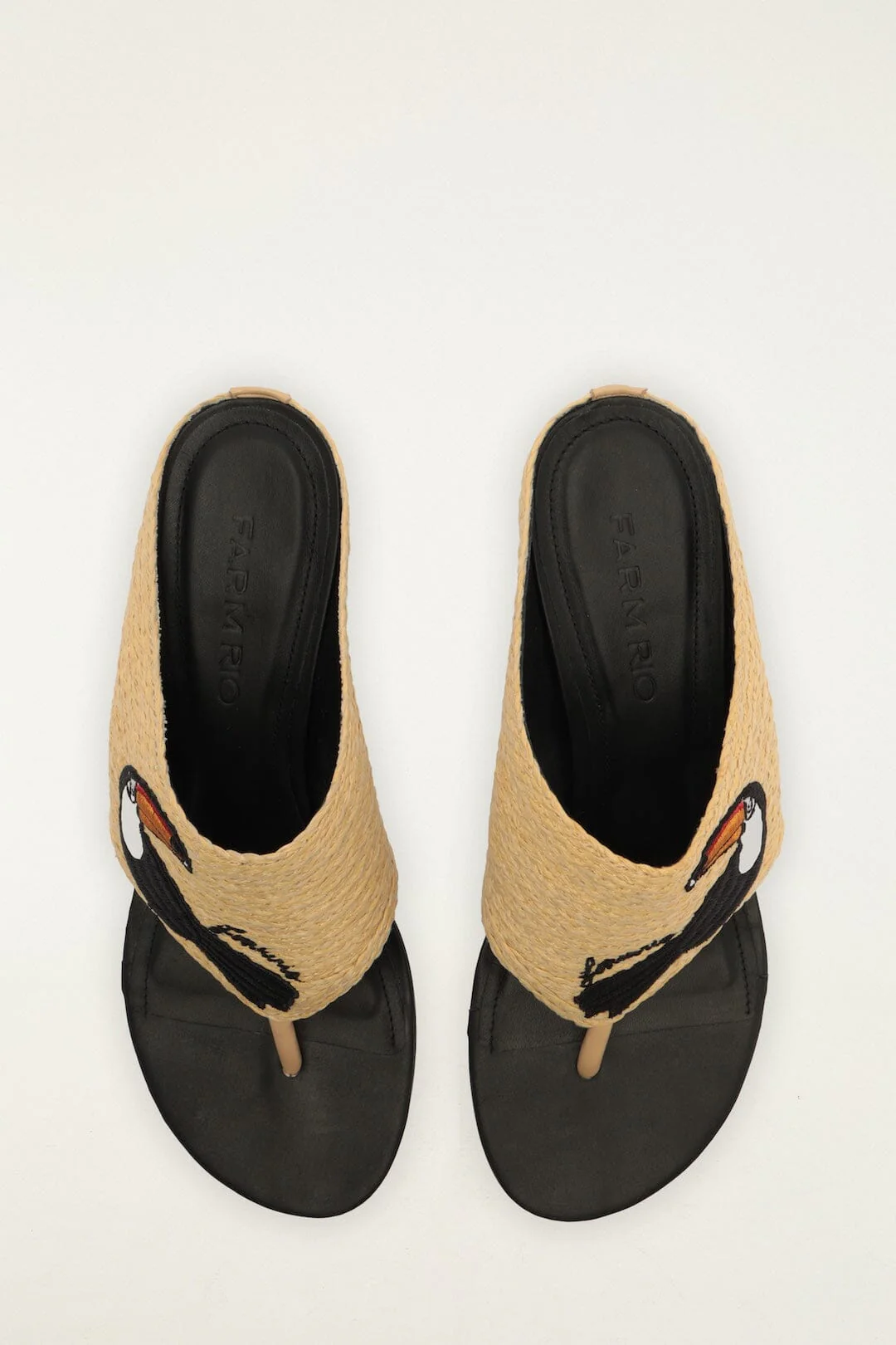 Raffia Embroidered Icons Kitten Heeled Sandal - Image 3