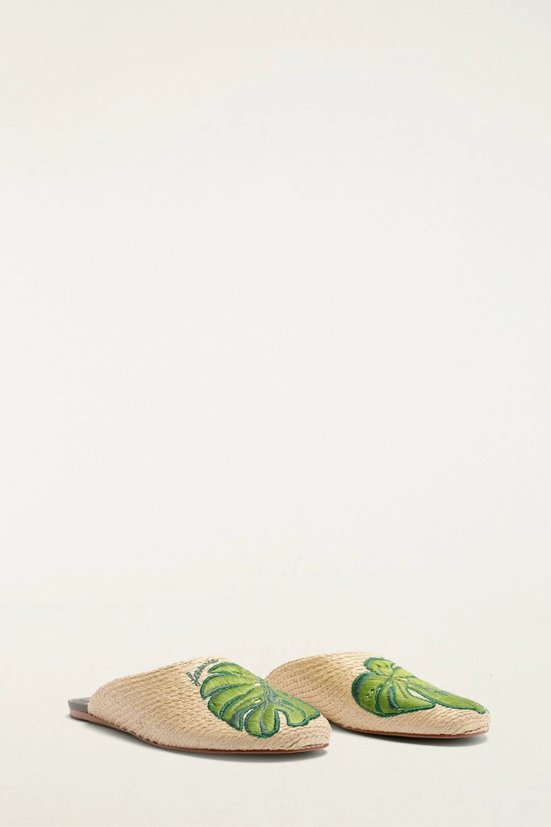 Raffia Embroidered Icons Mule - Image 2