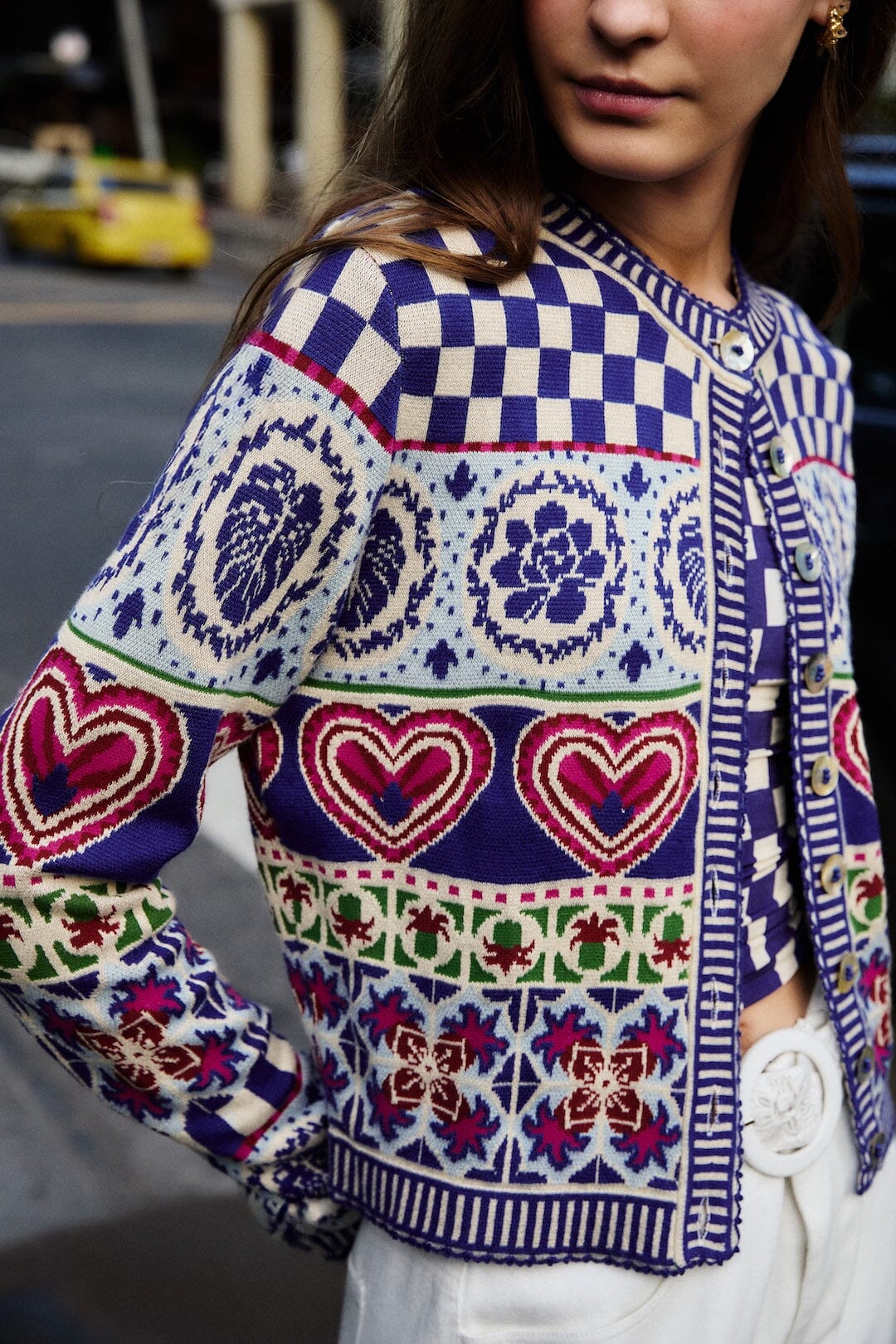 Rainbow Kaleidoscope Ainika Knit Cardigan - Image 2