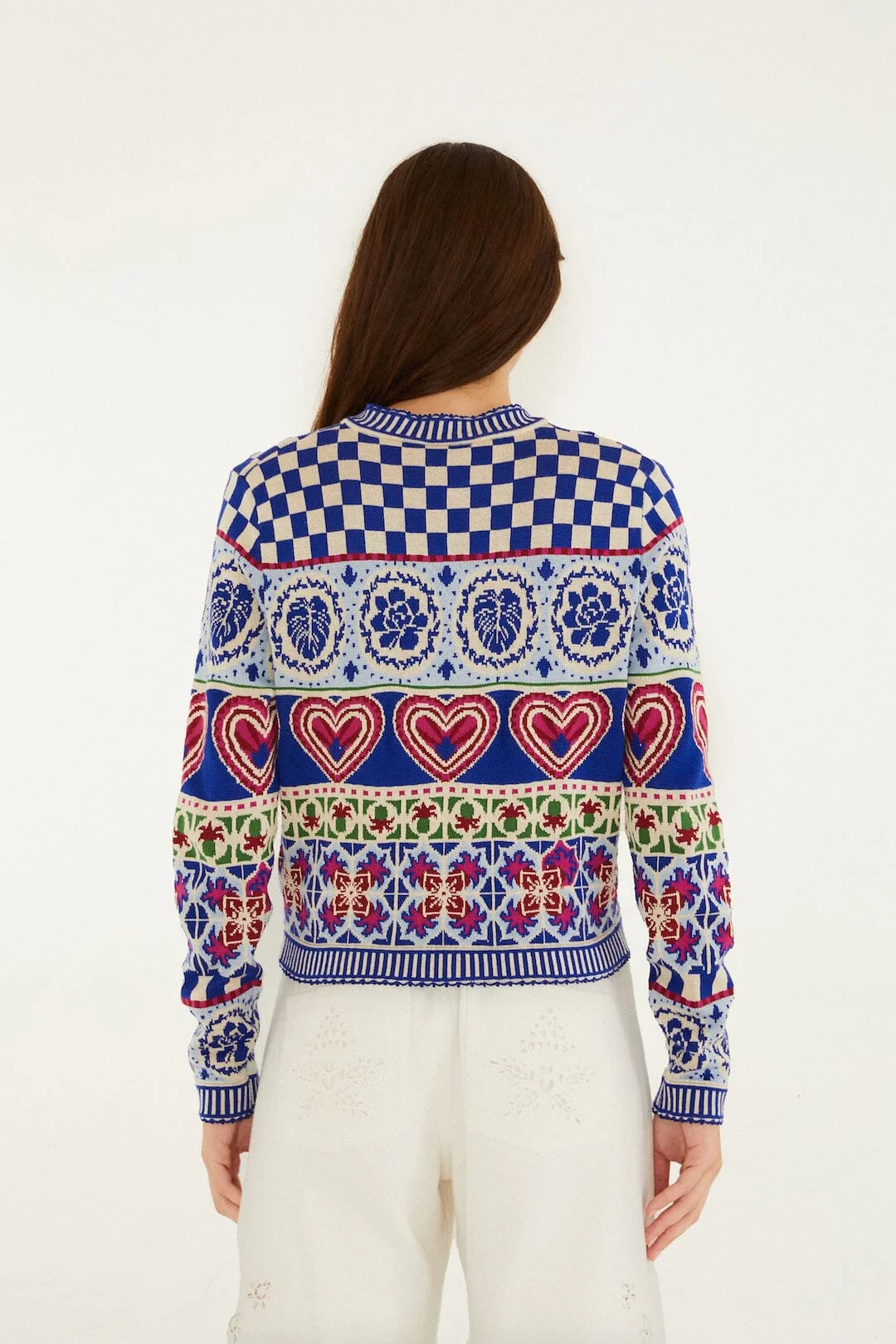 Rainbow Kaleidoscope Ainika Knit Cardigan - Image 3