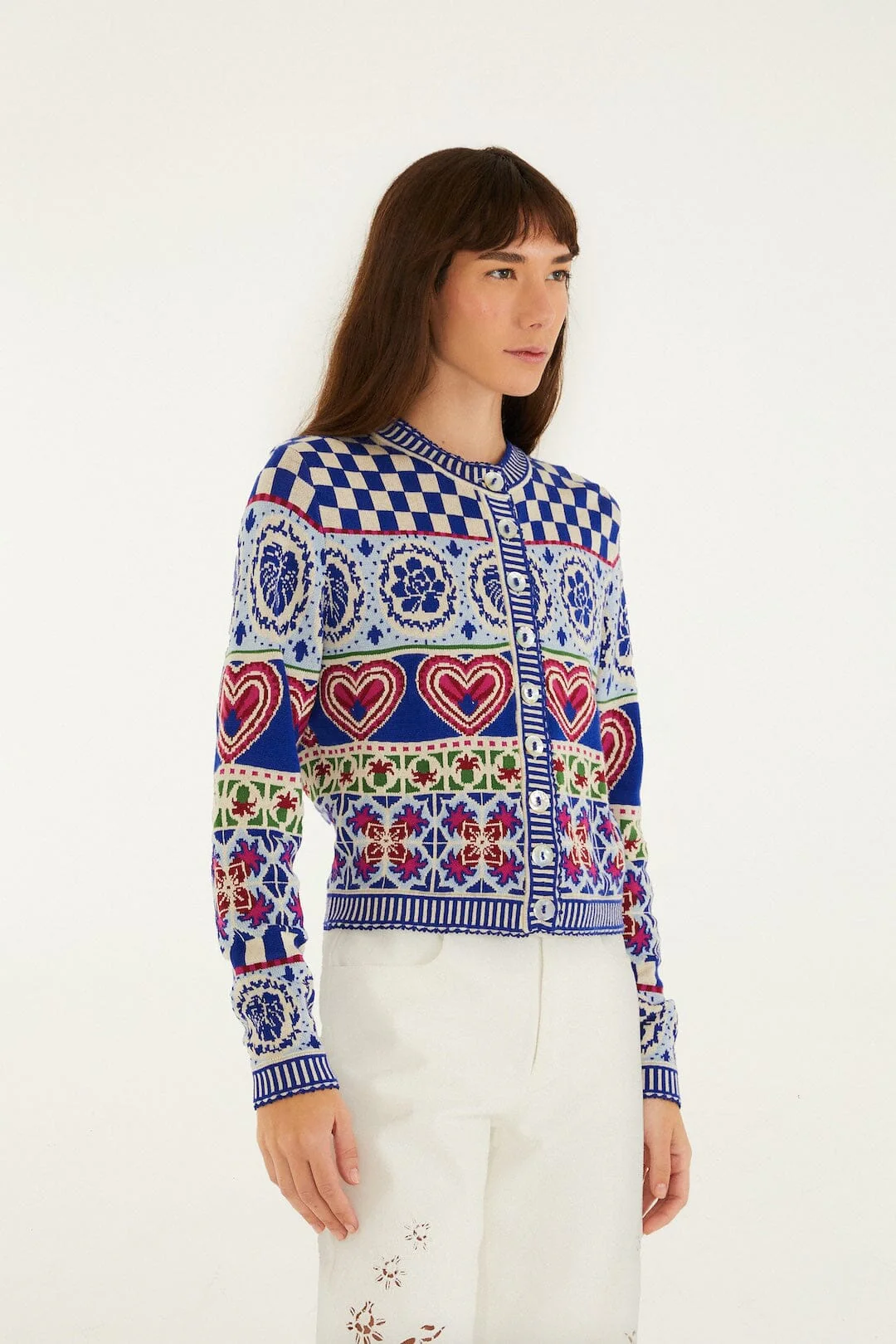 Rainbow Kaleidoscope Ainika Knit Cardigan - Image 4
