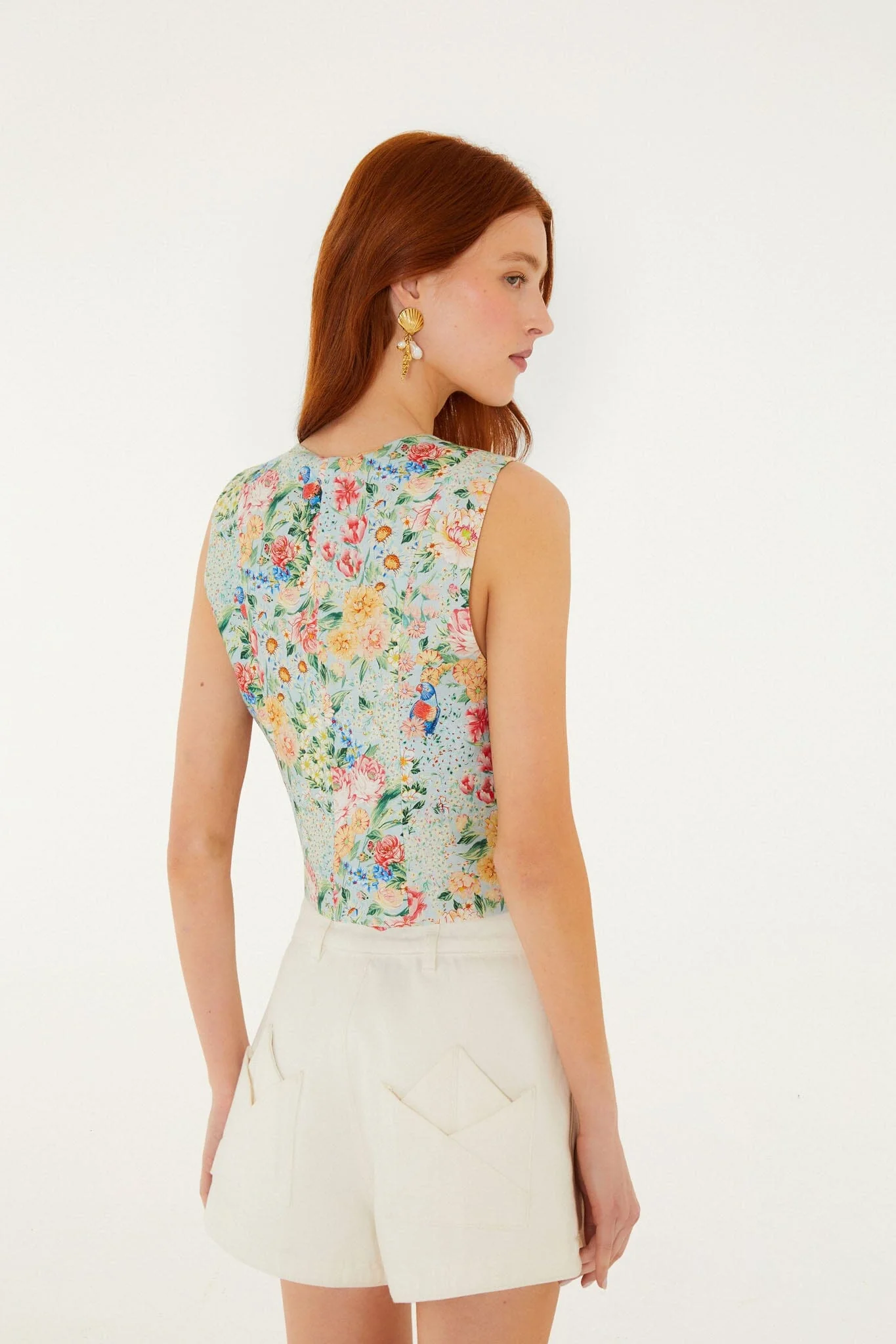 Multicolor Rendeira 3d Euroflax Premium Linen Vest - Image 4