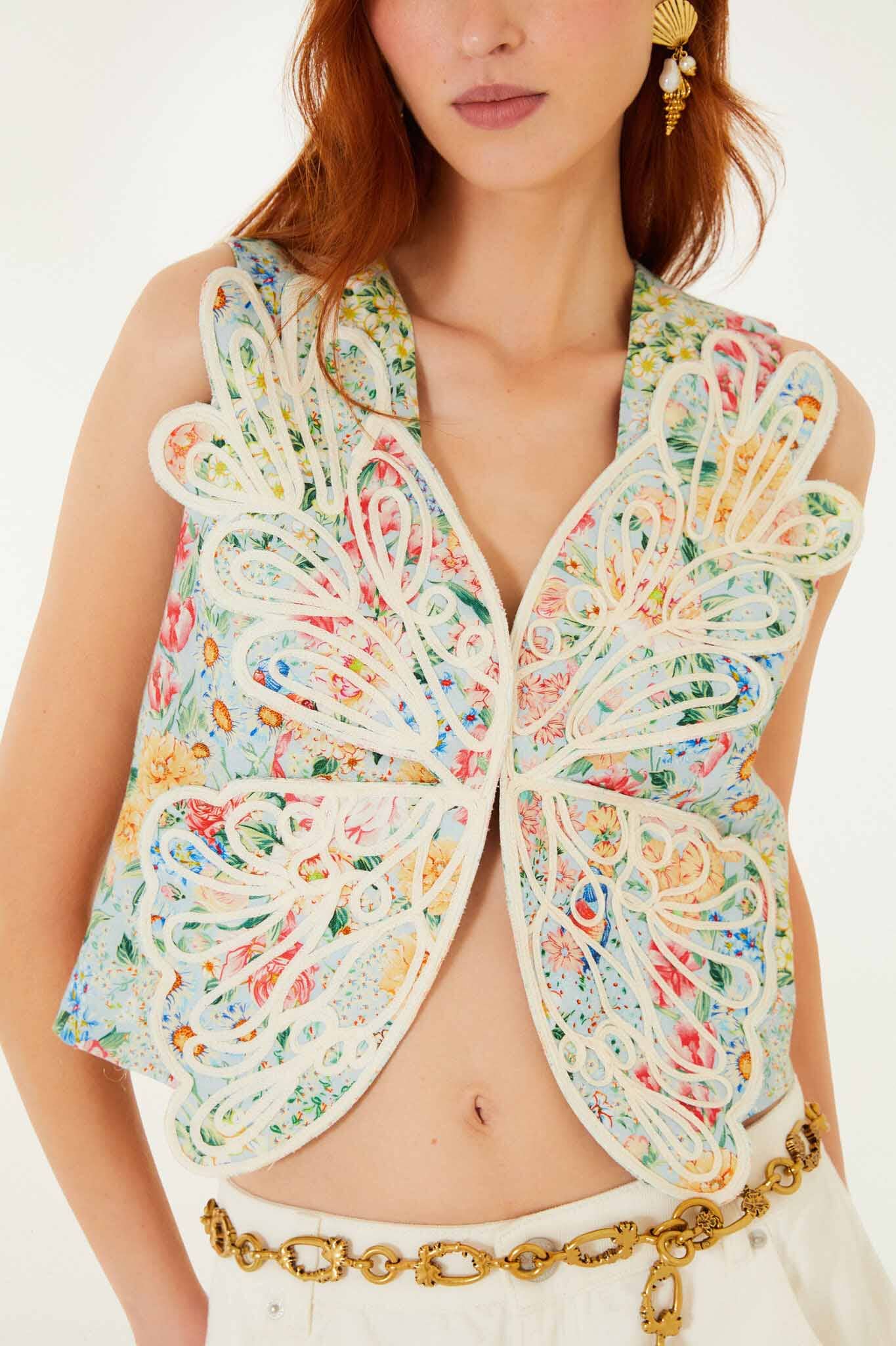 Multicolor Rendeira 3d Euroflax Premium Linen Vest - Image 6