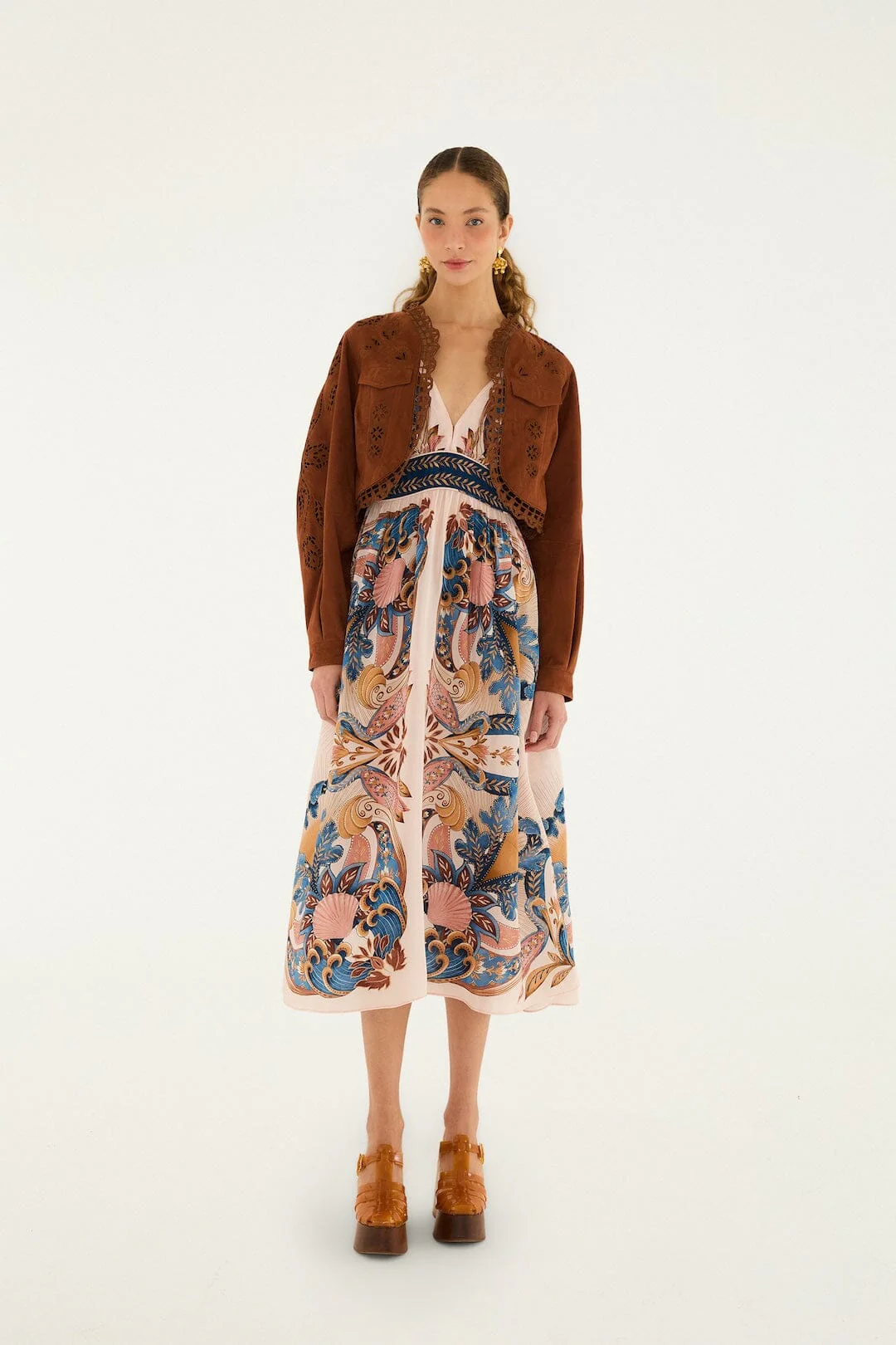 Caramel Richelieu Cropped Leather Jacket - Image 4