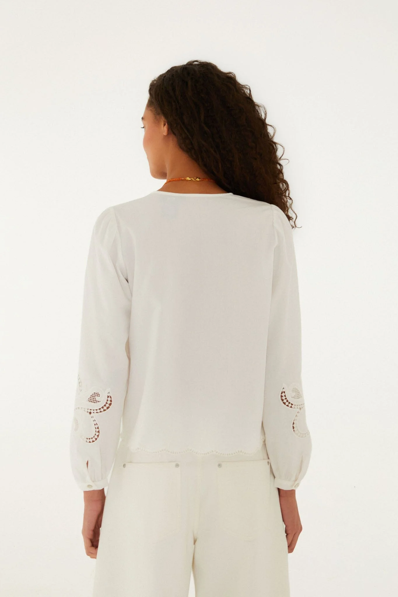 Off-White Richelieu Long Sleeve Blouse - Image 3
