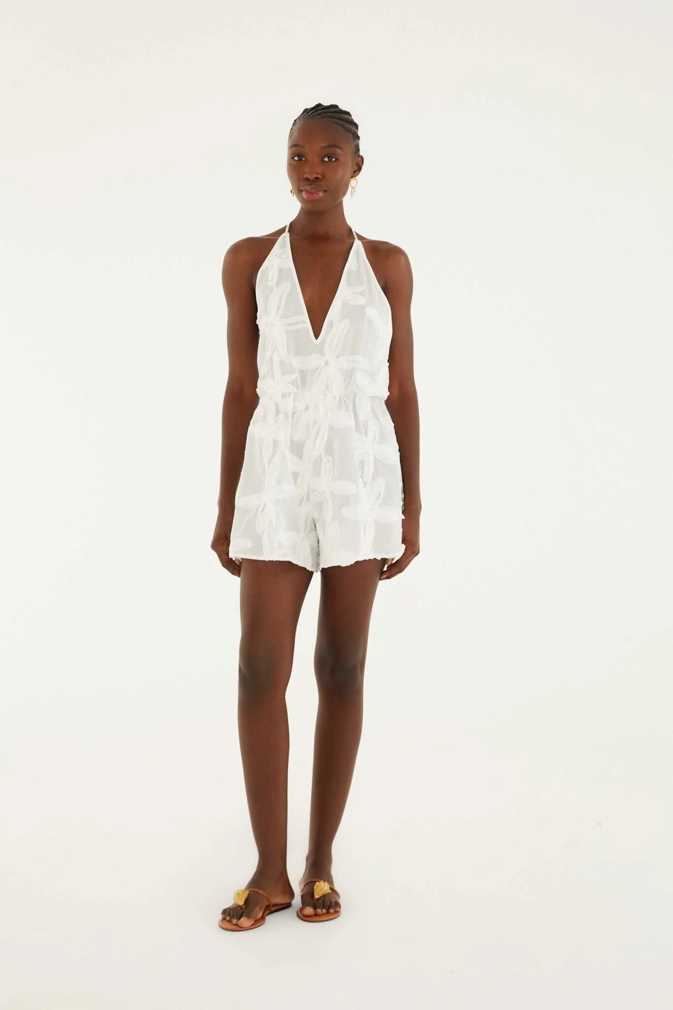 Romper With Neck Tie - Image 5