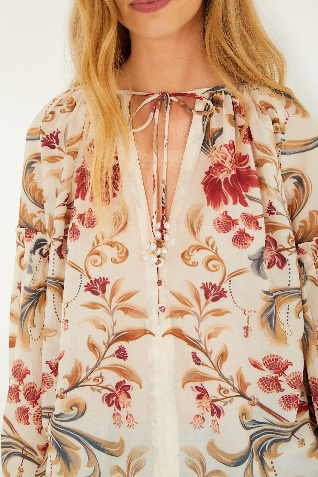 Sand Royal Garden Tassels Blouse - Image 2