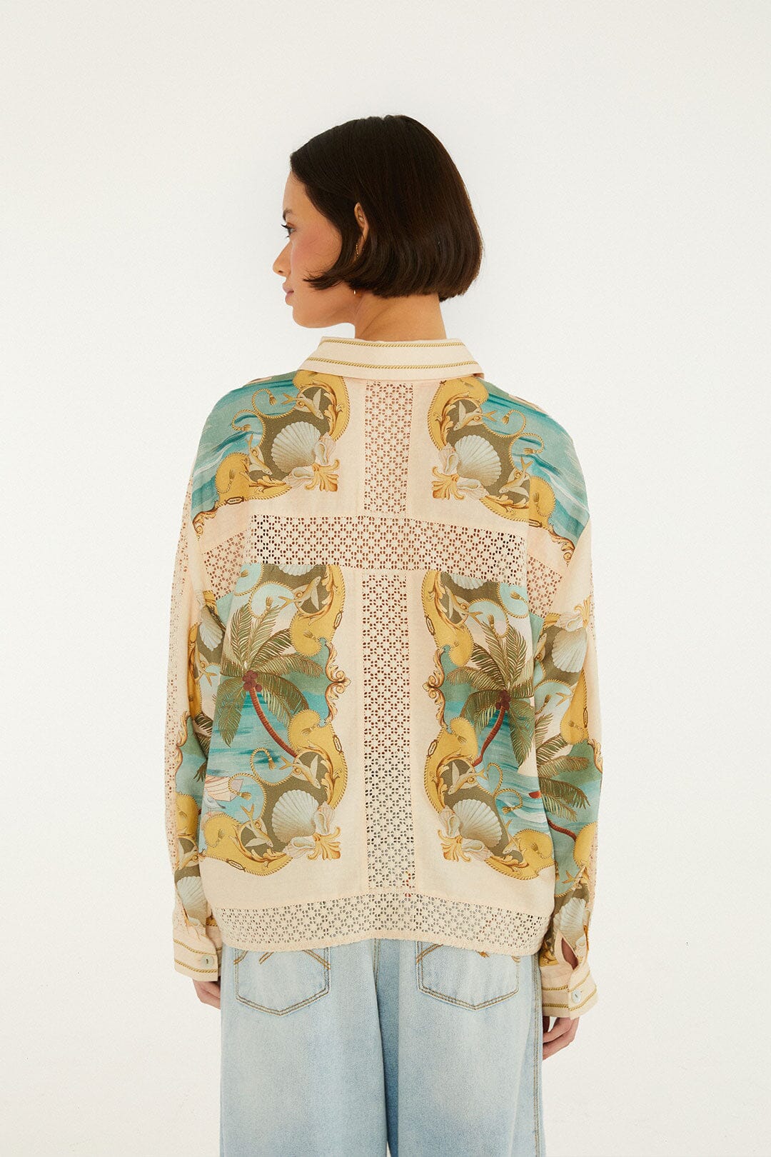 Sand Royal Sea Crochet Lenzing™ Ecovero™ Euroflax™ Shirt - Image 4