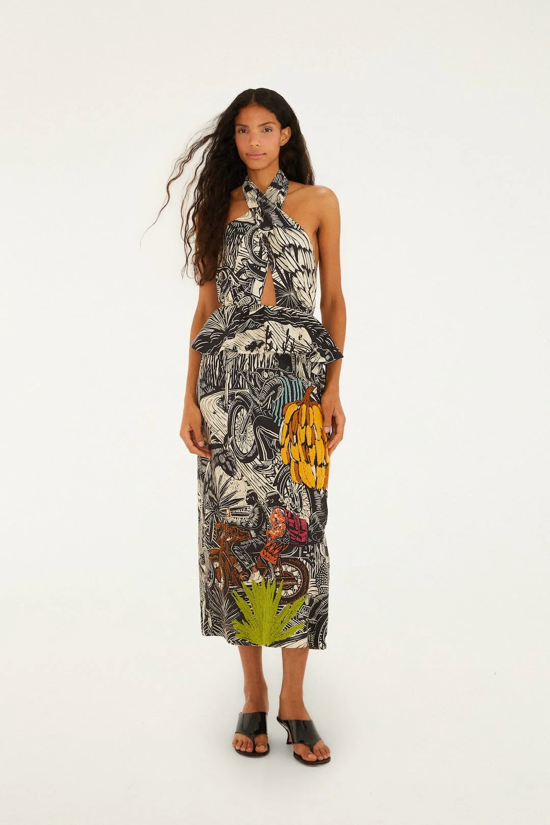 Ruta Beige Embroidered Lenzing™ Ecovero™ Euroflax™ Maxi Dress - Image 2