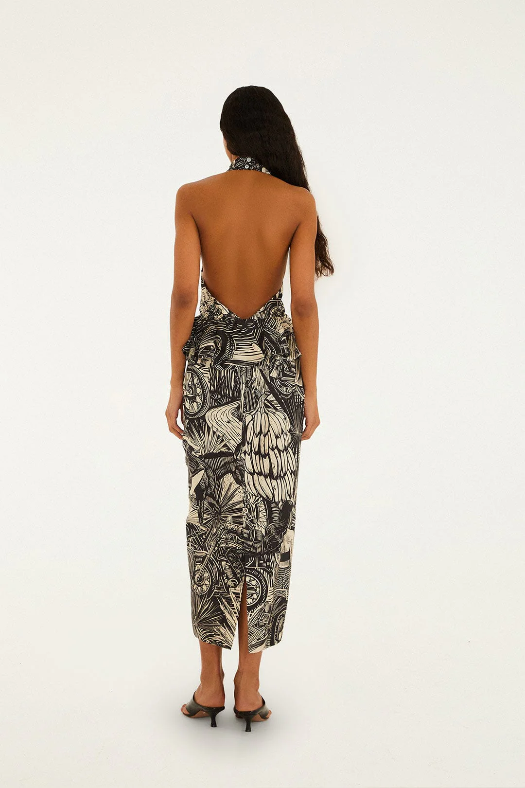 Ruta Beige Embroidered Lenzing™ Ecovero™ Euroflax™ Maxi Dress - Image 4