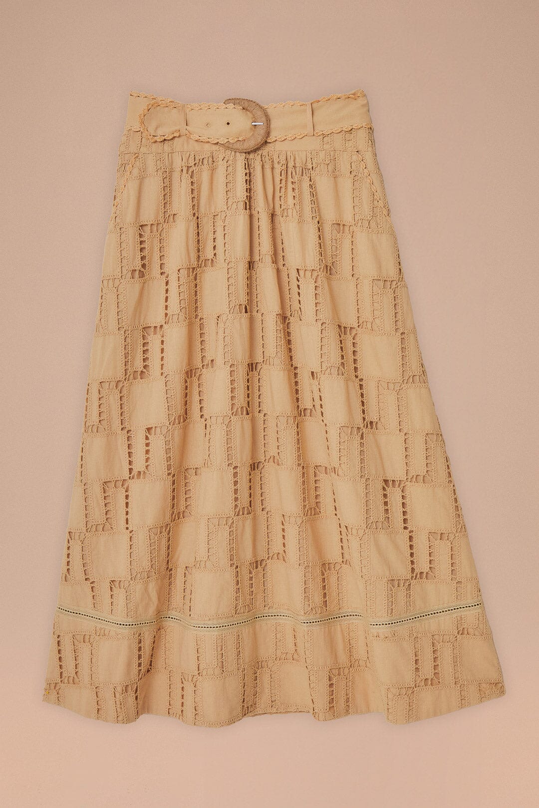 Sand Crochet Midi Skirt - Image 6