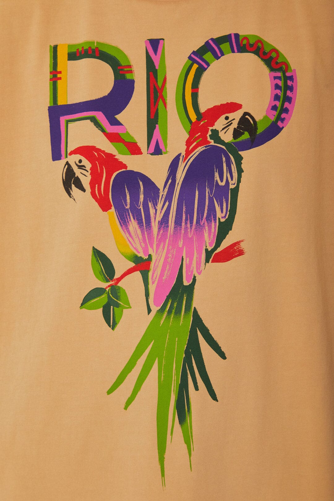 Sand Rio Shoulder Pad Organic Cotton T-Shirt - Image 5