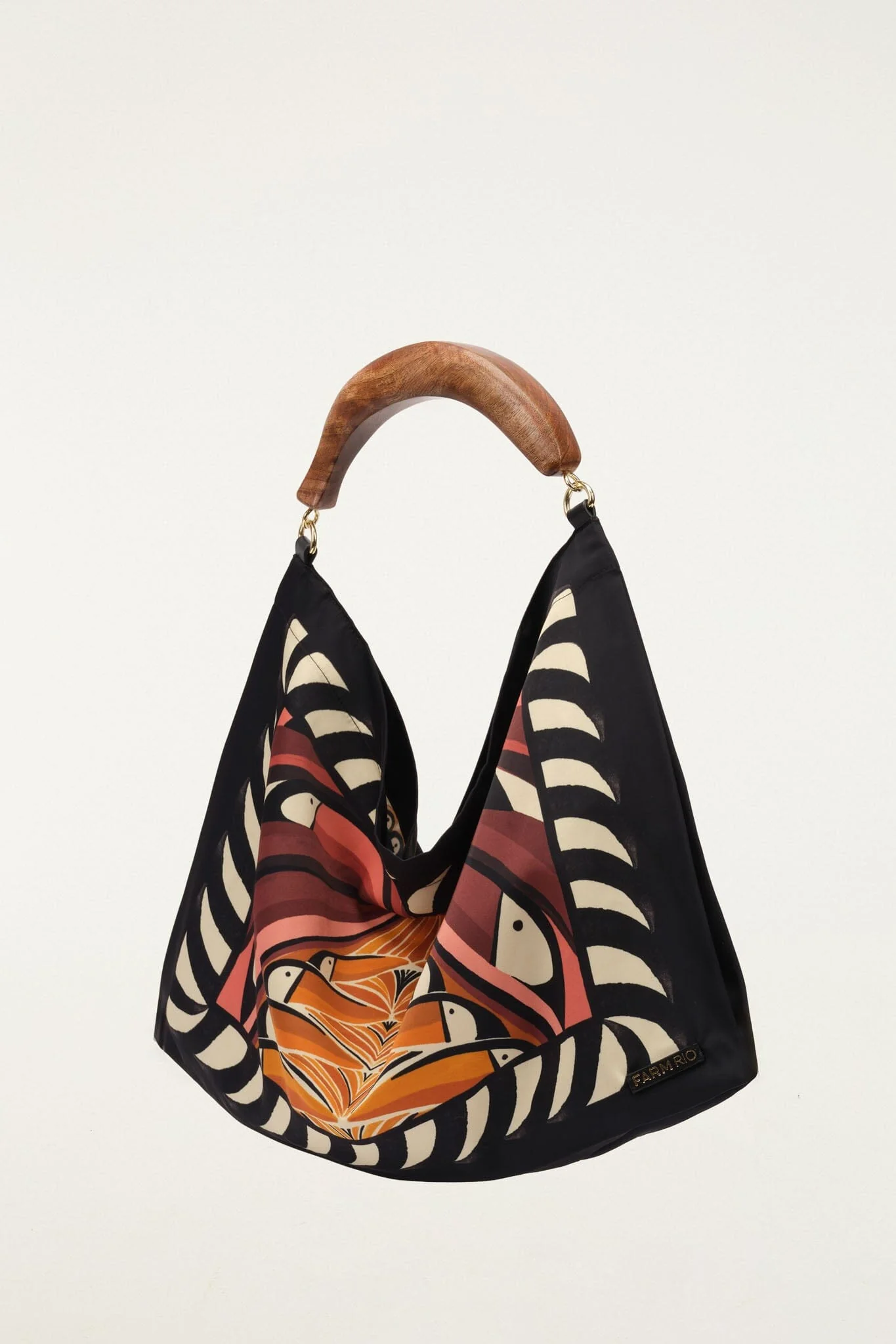 Black Satin Small Scarf Bag - Image 3