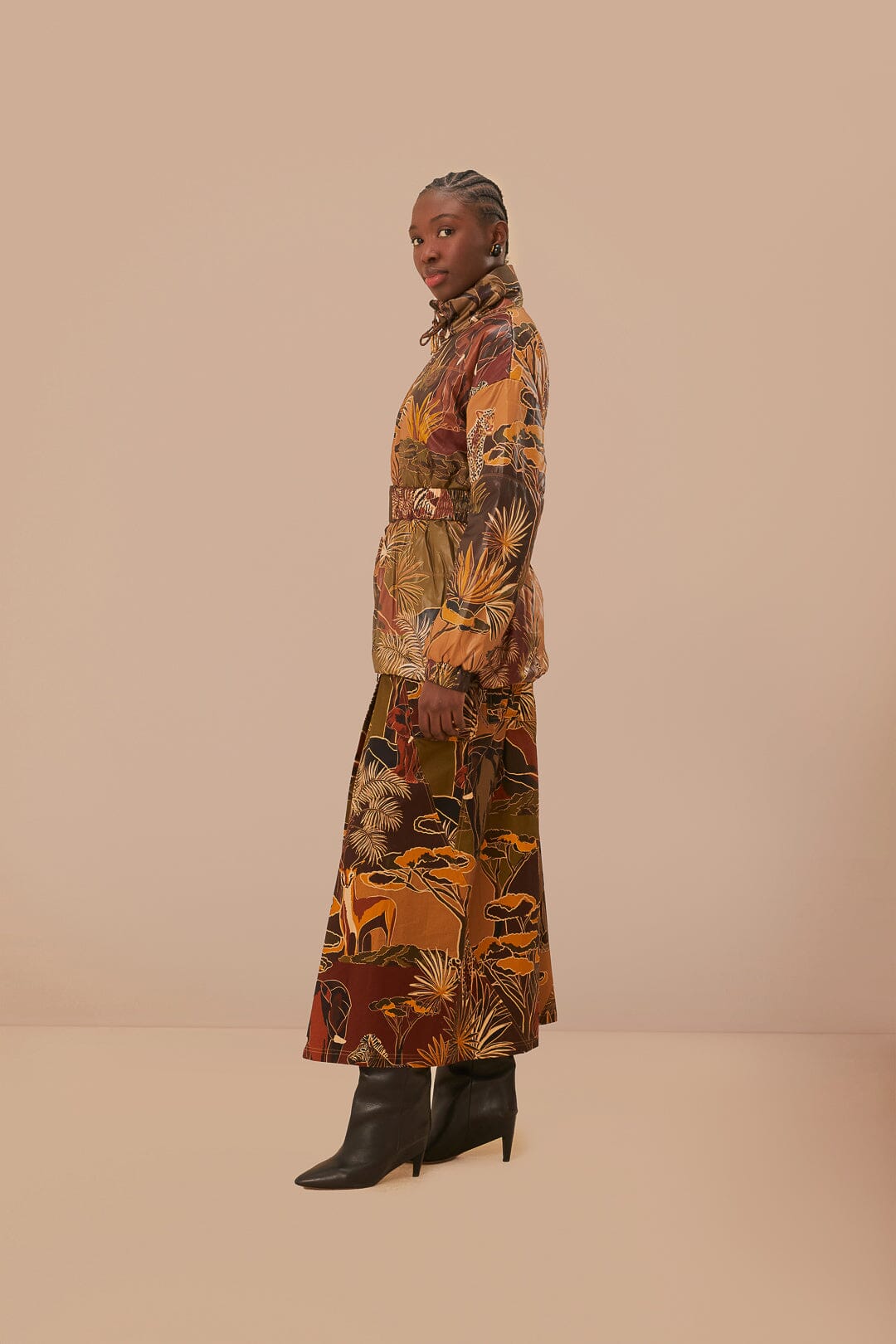 Gold Savana Dream Reversible Puffer Jacket - Image 3