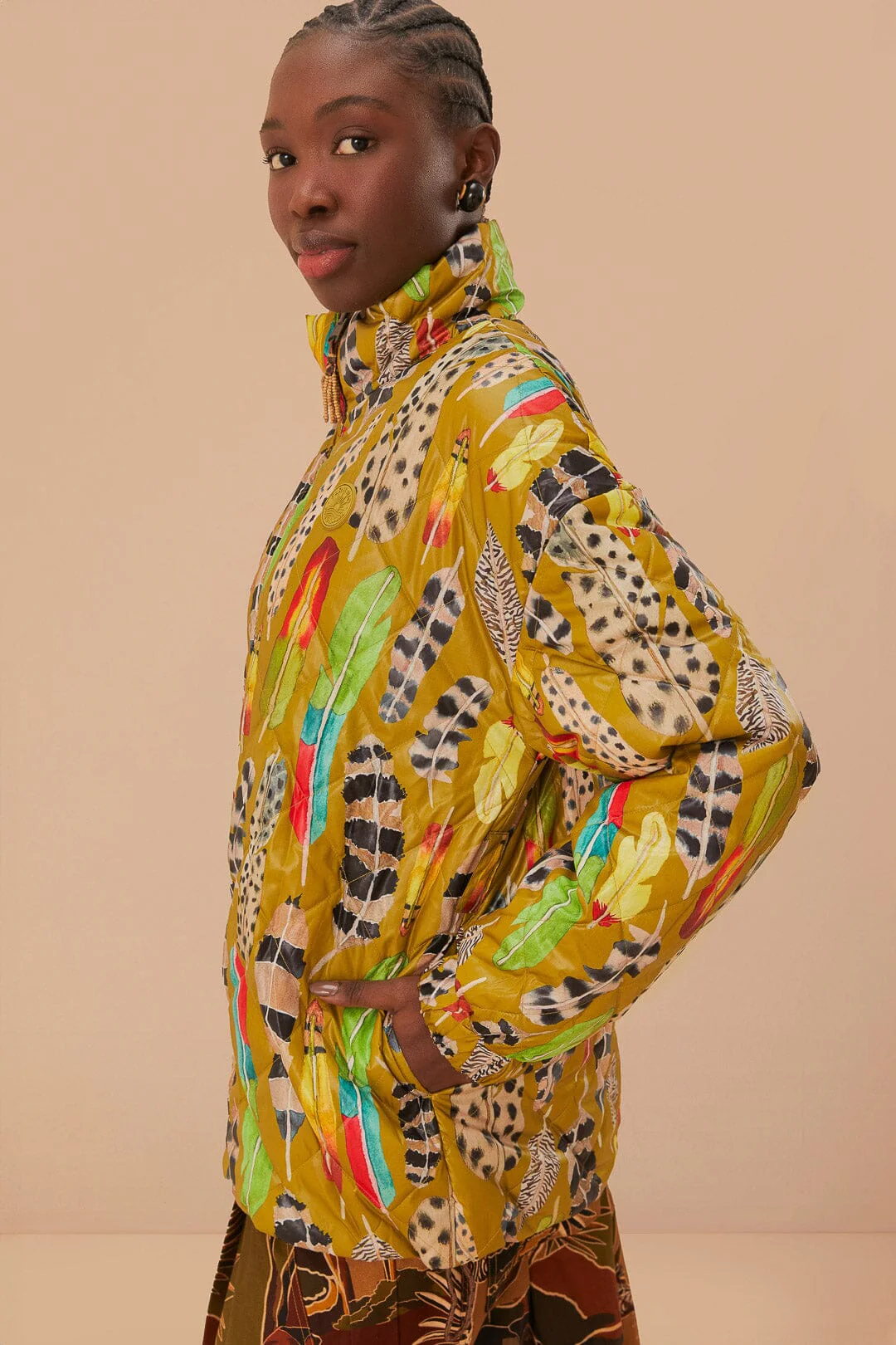 Gold Savana Dream Reversible Puffer Jacket - Image 4