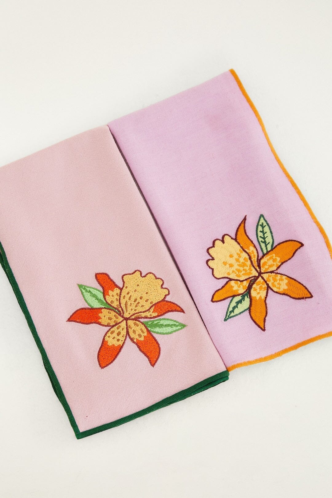 Floral Nature Embroidered Set Of 2 Cloth Napkins - Image 2