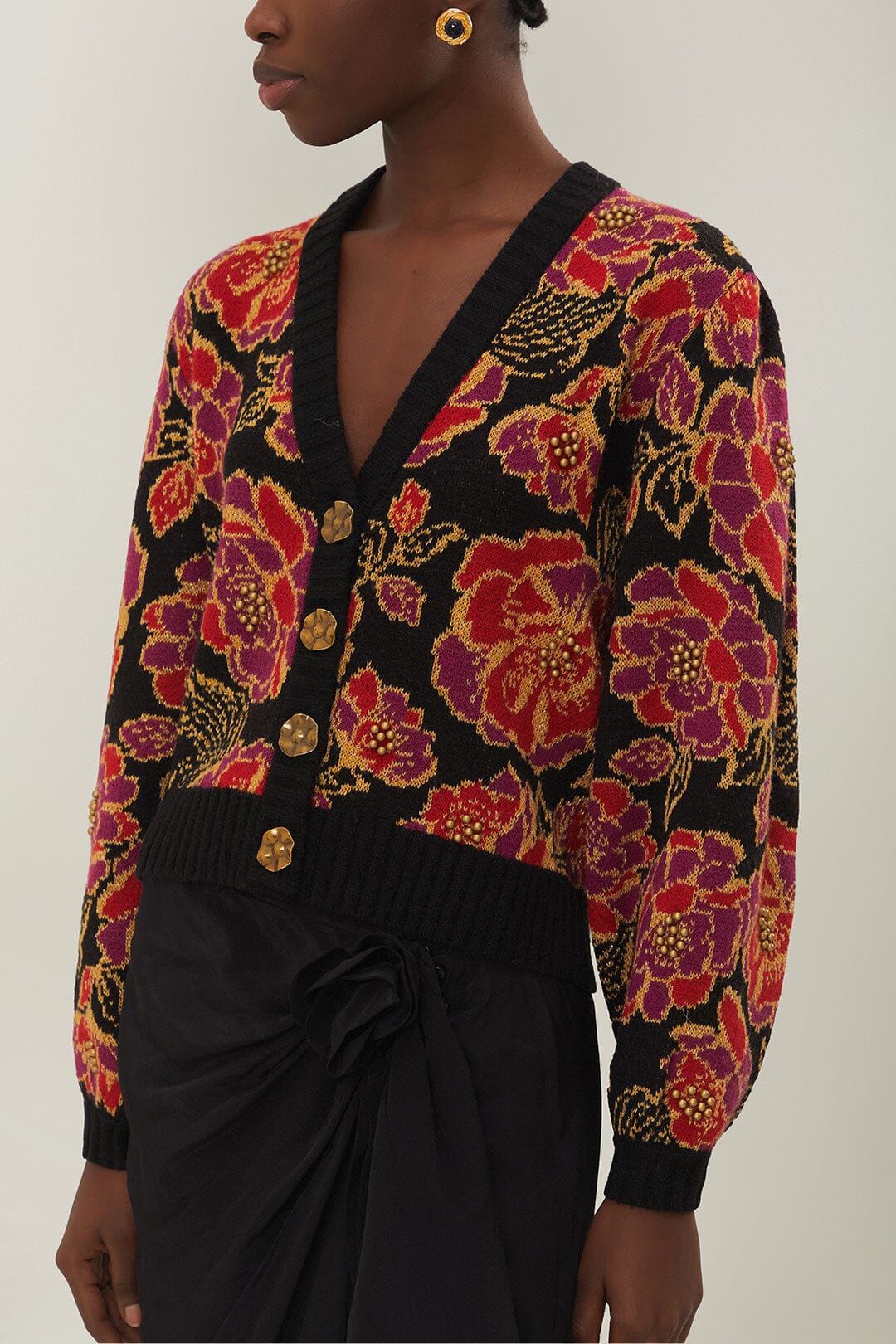 Shiny Chita Knit Cardigan - Image 3