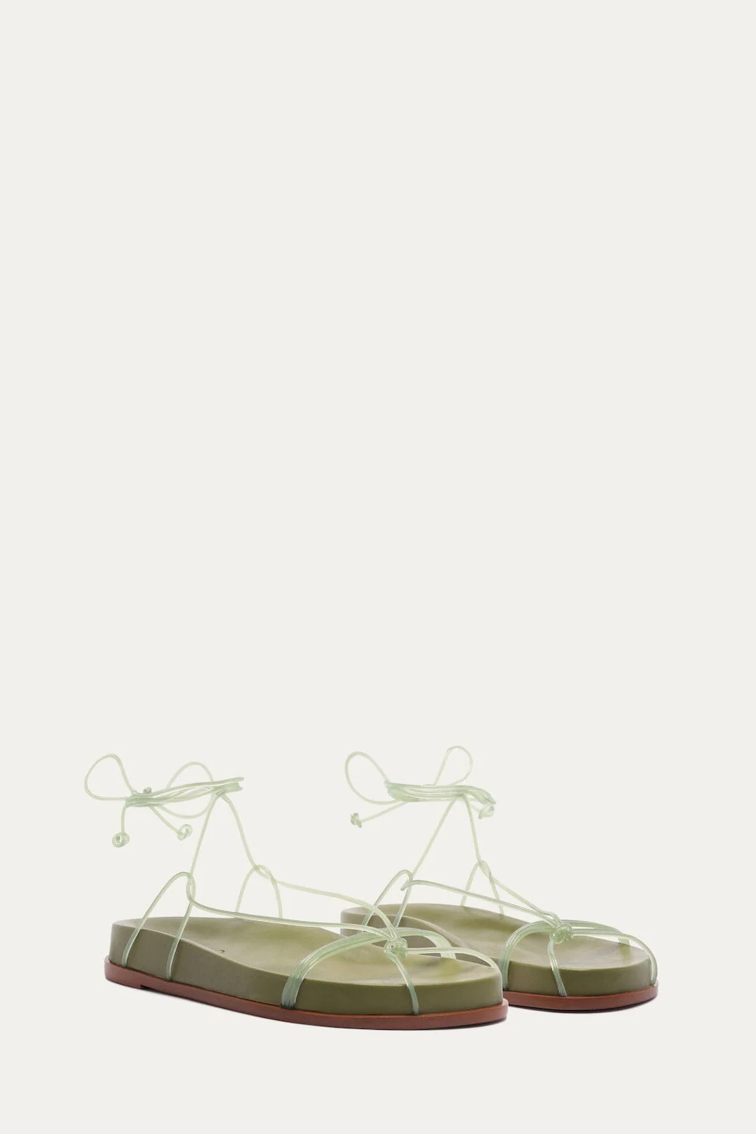 Green Spaghetti Jelly Anatomic Flat Sandal - Image 2