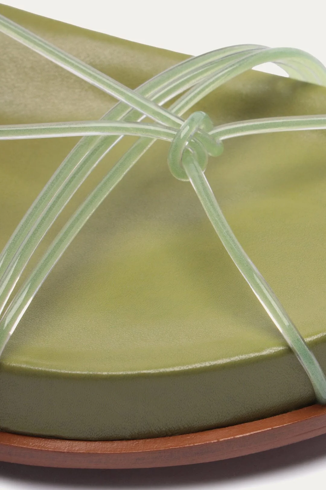 Green Spaghetti Jelly Anatomic Flat Sandal - Image 5