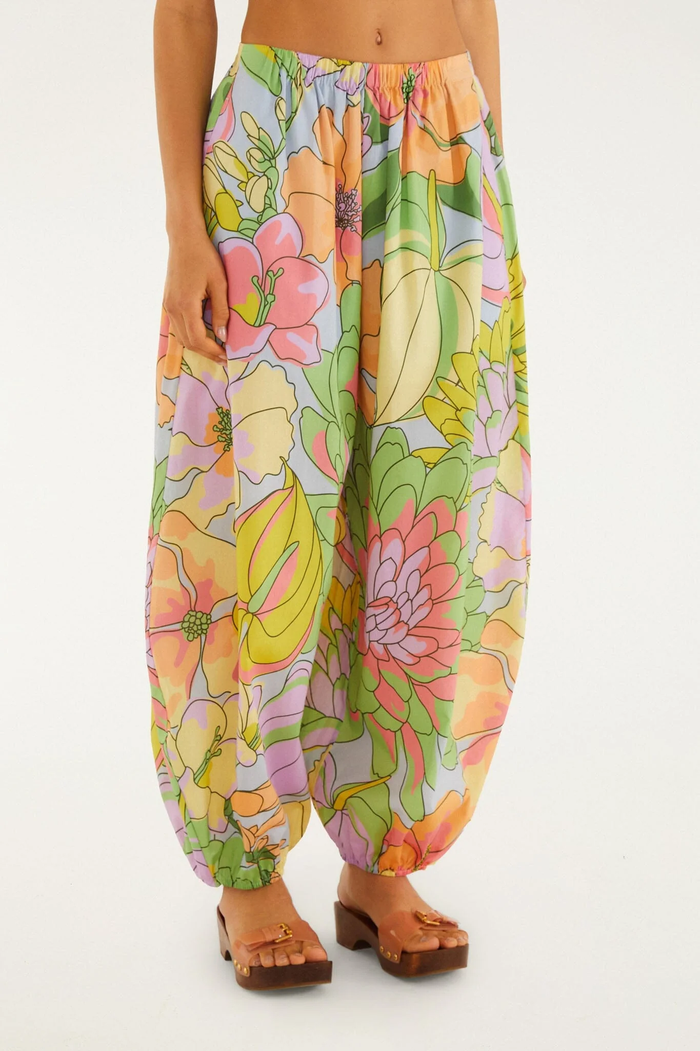 Multicolor Spring Affair Organic Cotton Balloon Pants - Image 2