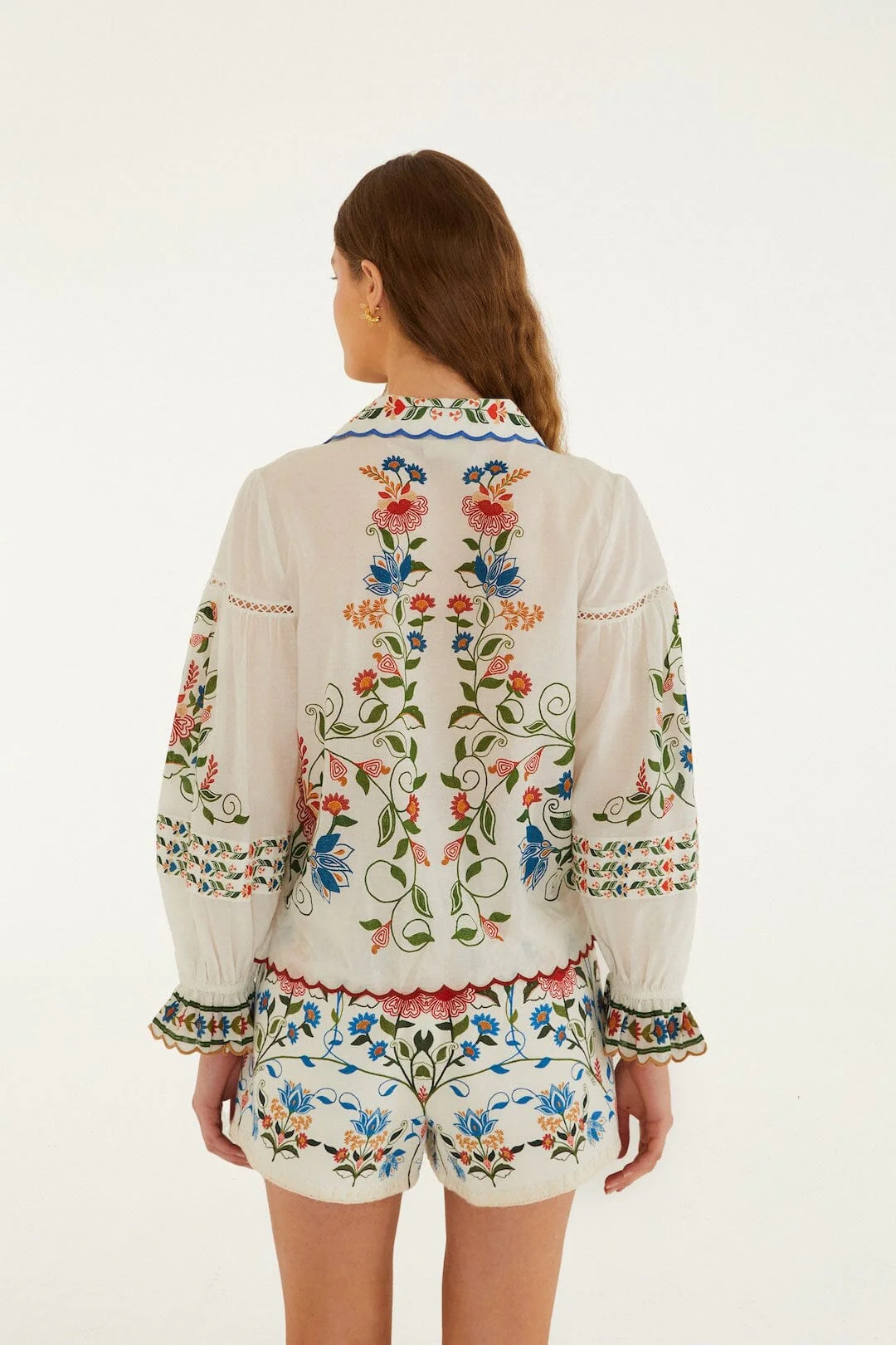 Off-White Stitched Garden Blouse - Image 3