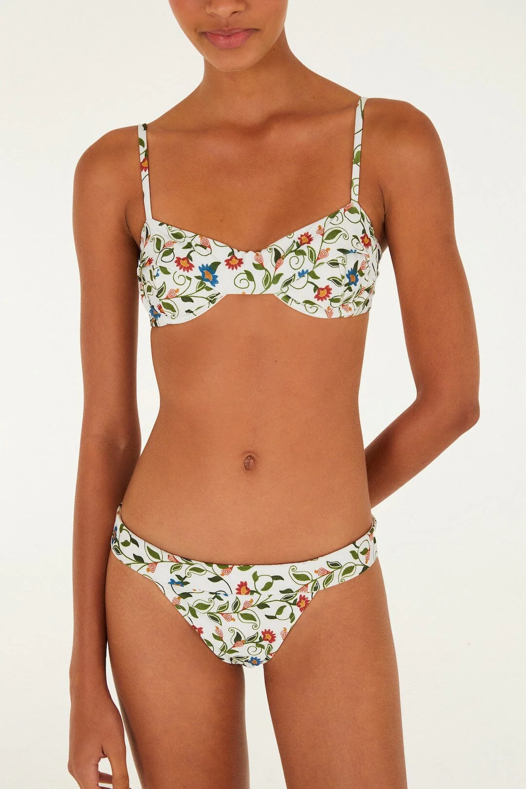 Off-White Stitched Garden Underwire Bikini Top - Image 4