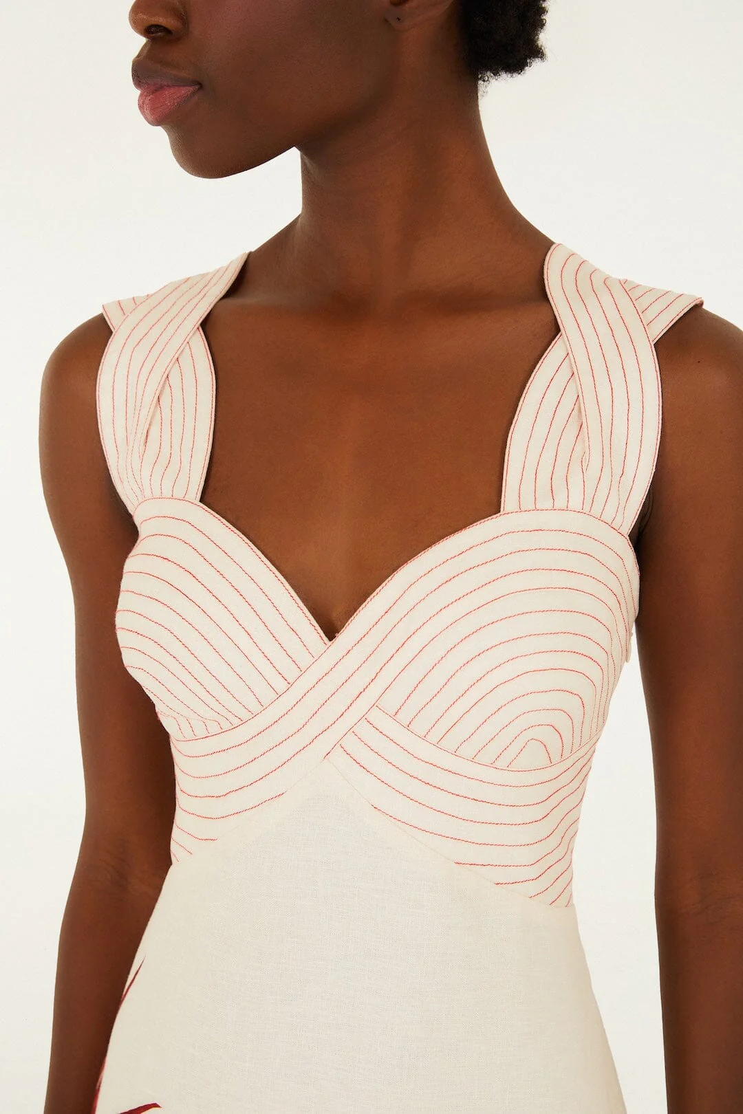 Sand Strelitzia Euroflax™ Premium Linen Midi Dress - Image 2