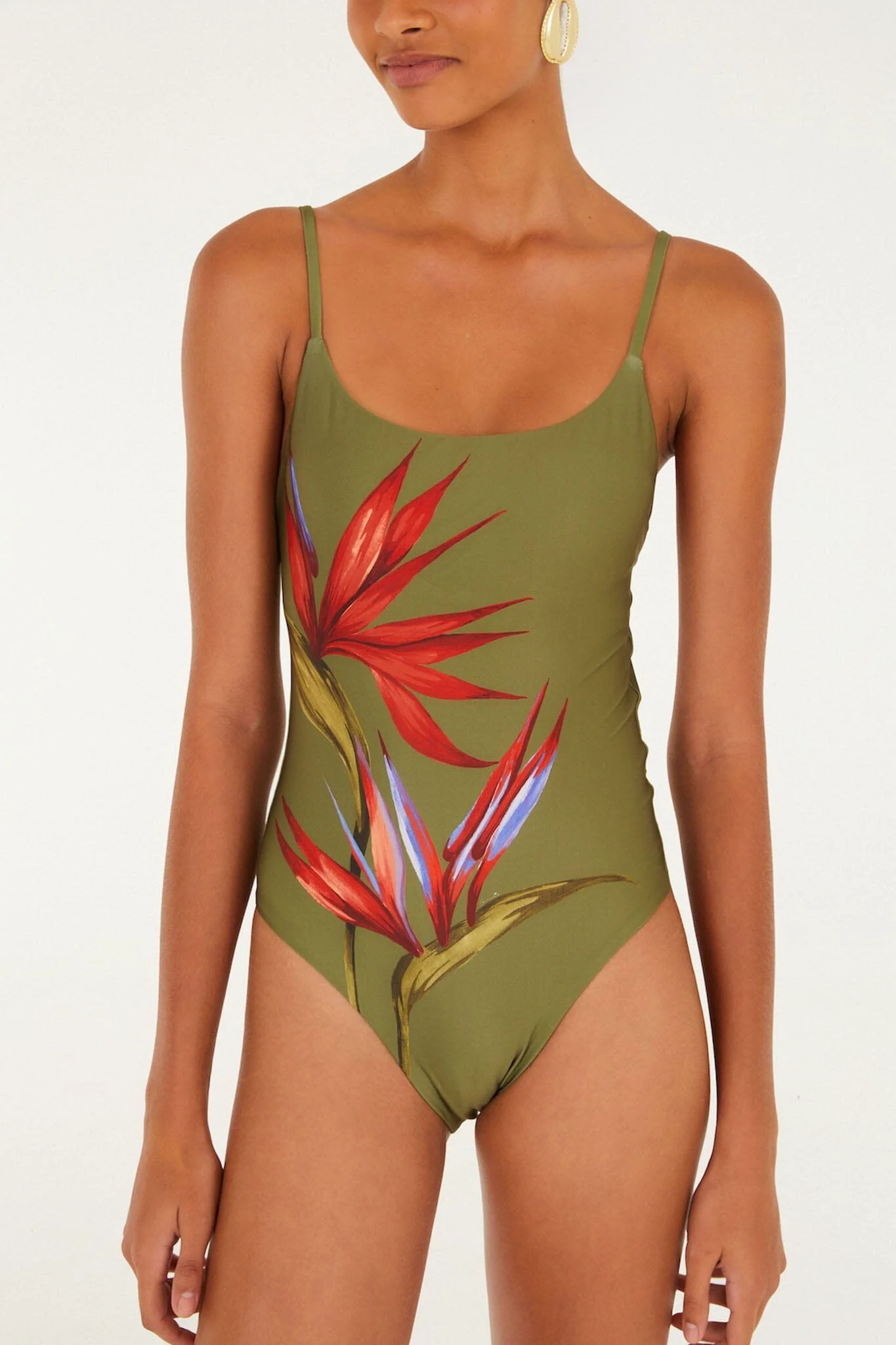 Dark Green Strelitzia One Piece - Image 2