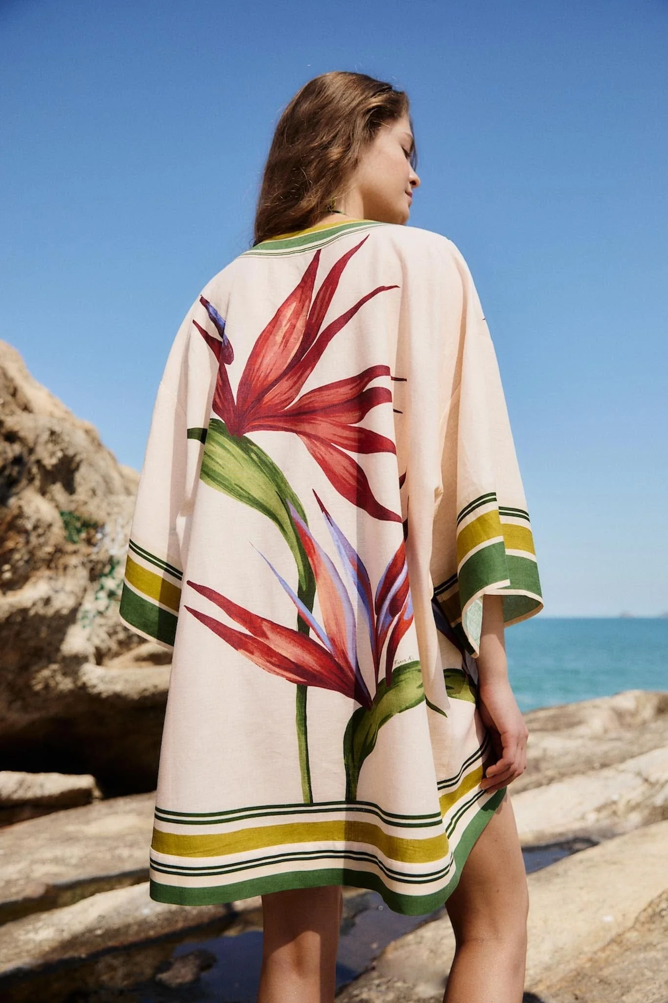 Light Blush Strelitzia Kimono - Image 3