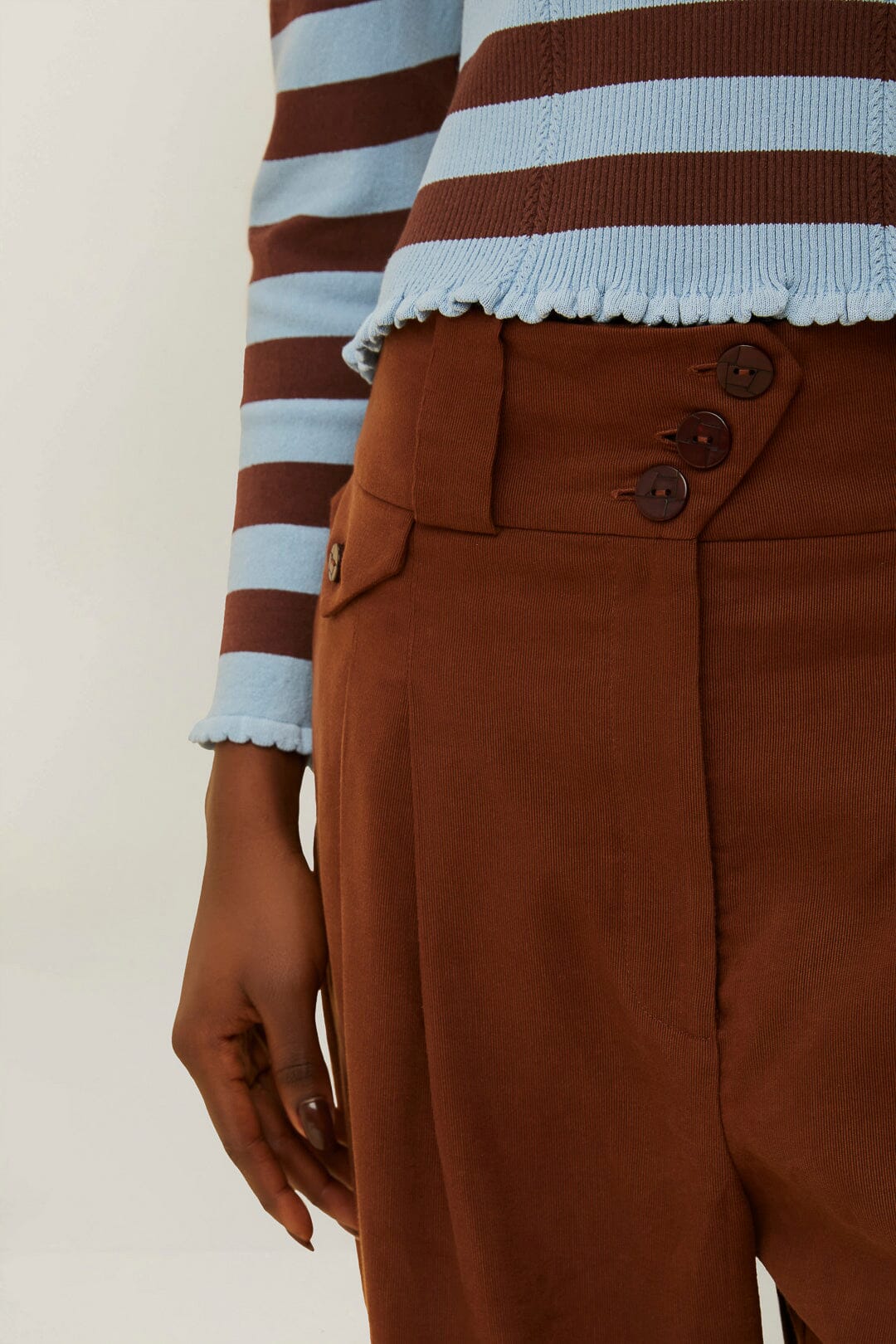 Striped Knit Blouse - Image 5