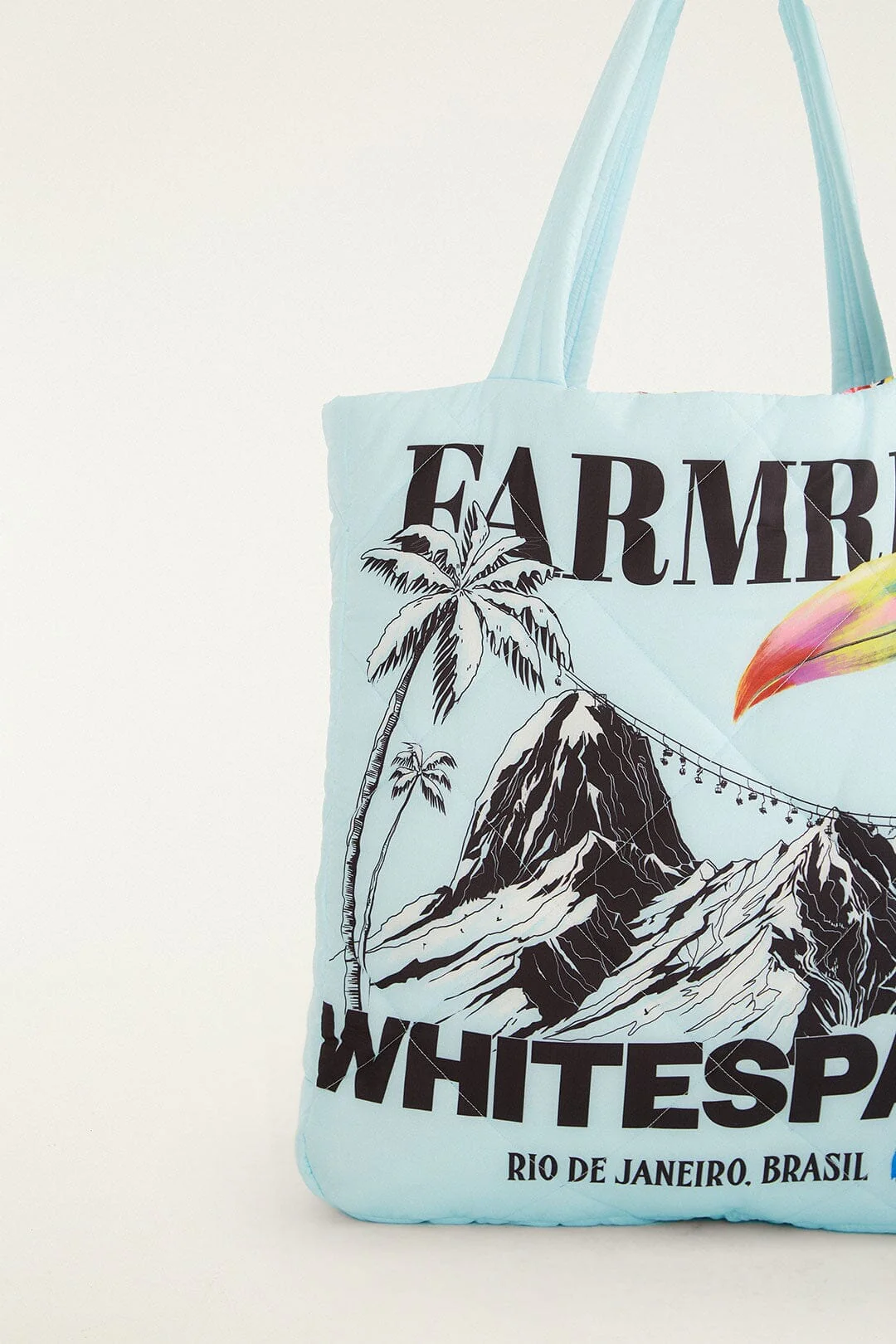 Blue Toucan Puffer Tote Bag - Image 6