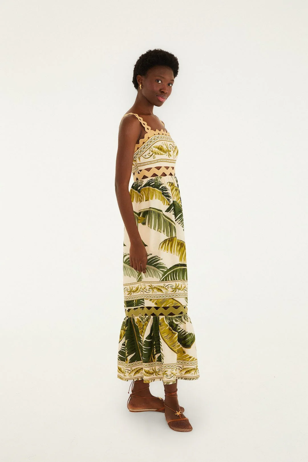 Sand Trancoso Wavy Trim Lenzing™ Ecovero™ Euroflax™ Maxi Dress - Image 2