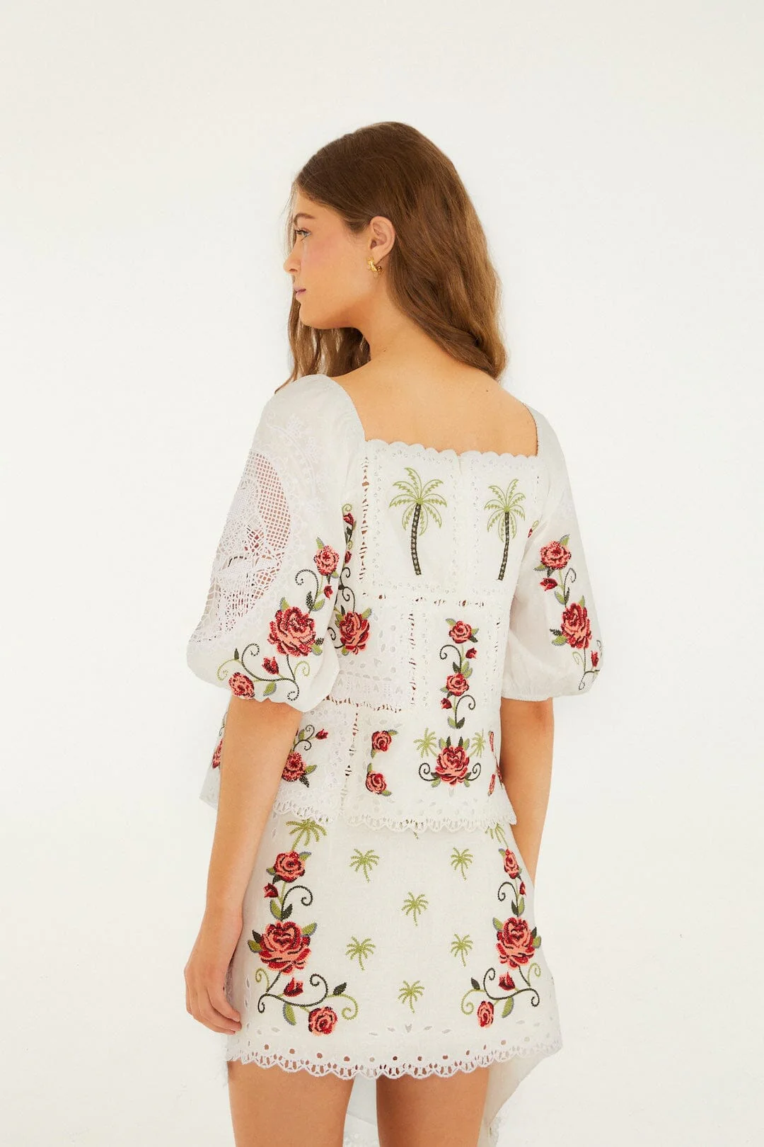 Off-White Tropi Scarf Embroidered Organic Cotton Blouse - Image 3