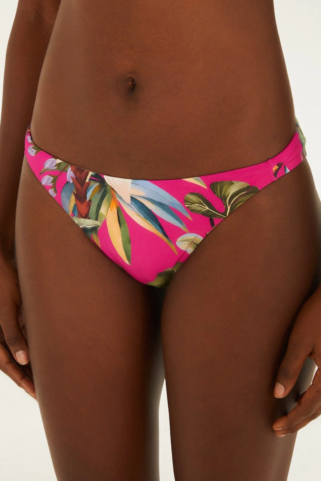 Pink Tropicalia Low Waist Bikini Bottom - Image 2