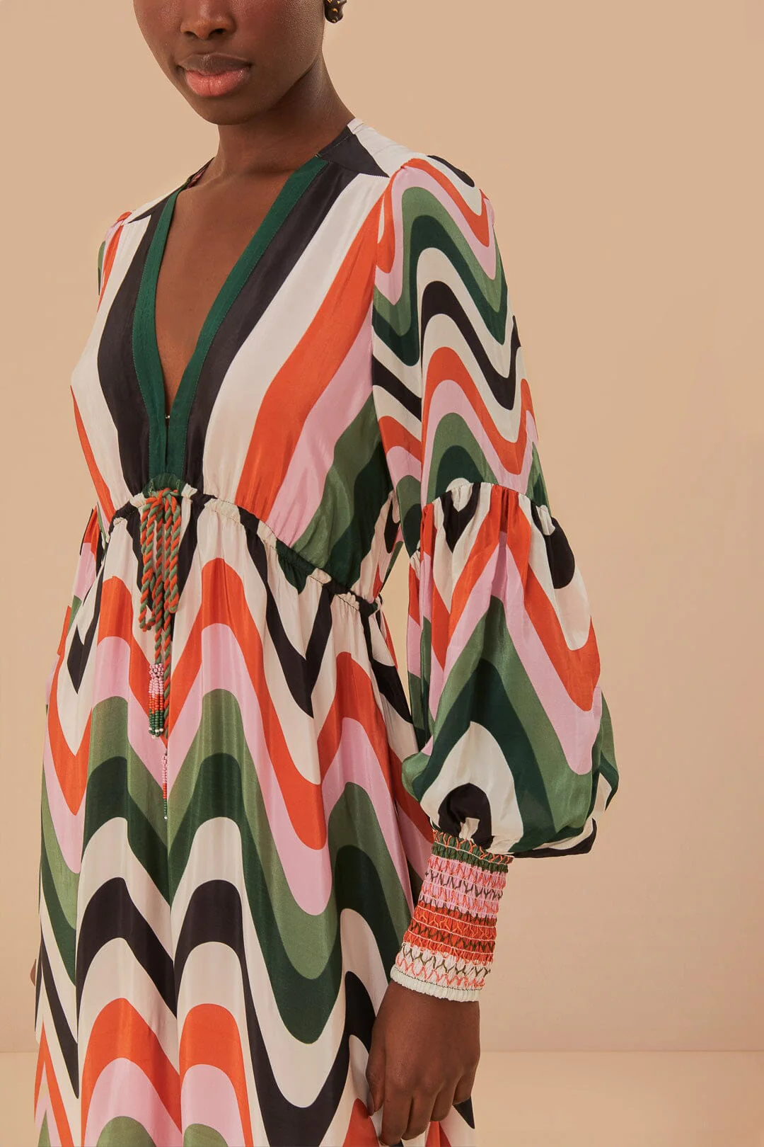 Multicolor Wave Gradient Maxi Dress - Image 2